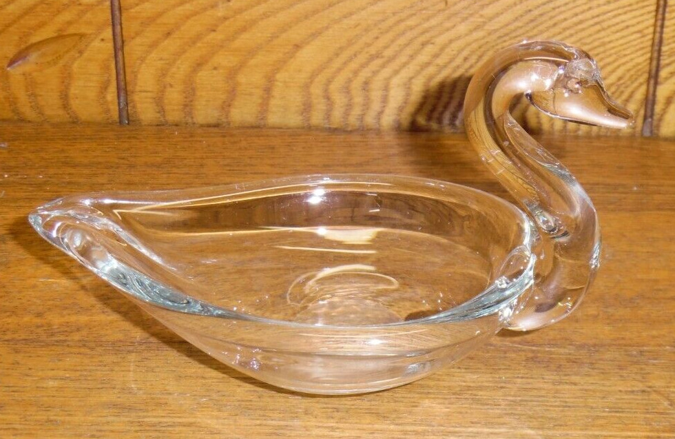 Crystal Open Swan Trinket Dish / Bowl - 5.75\ Crystal Open Swan Trinket Dish / Bowl - 5.75\