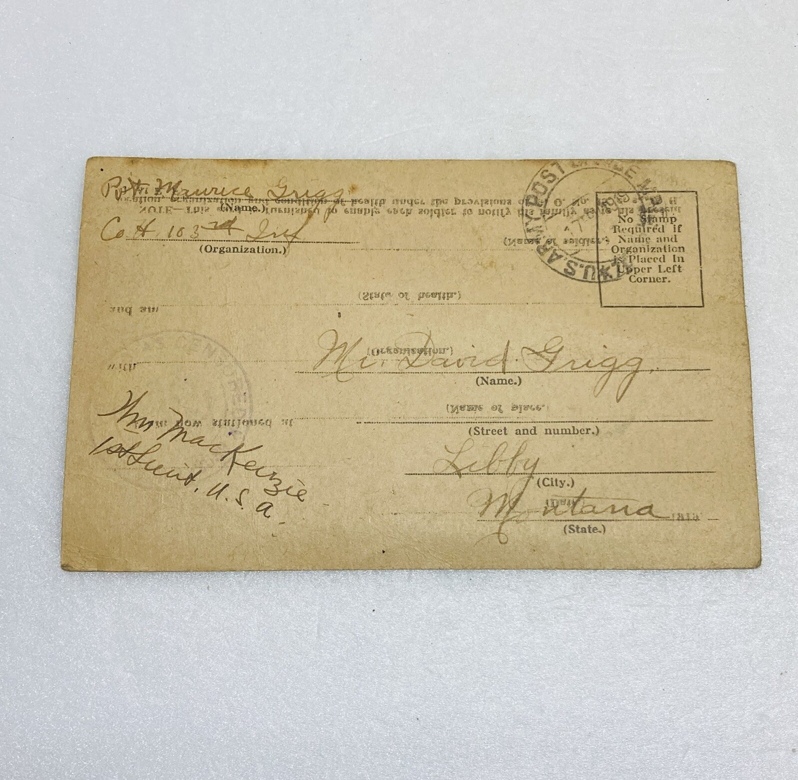 Rare 1919 WW1 Soldier Post Card 103rd Infantry St. Gervais France Stationed P2 Rare 1919 WW1 Soldier Post Card 103rd Infantry St. Gervais France Stationed P2