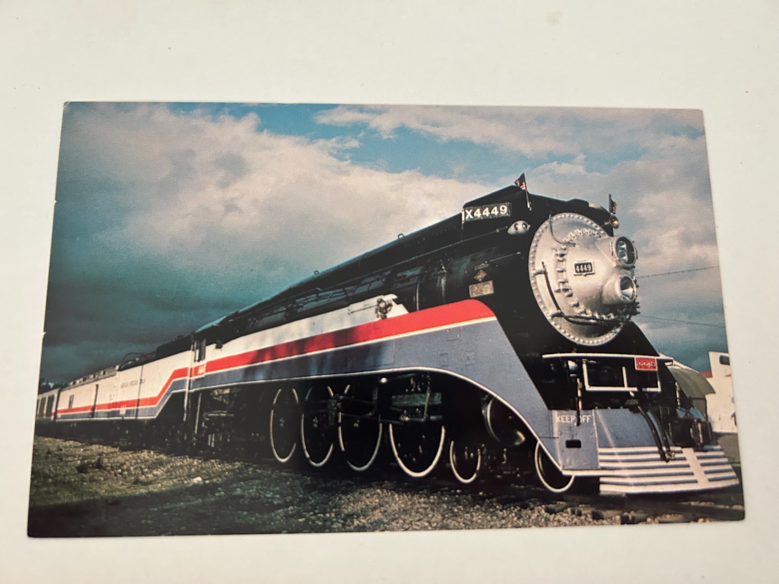 American Freedom Train Locomotive Number 4449 Train Postcard