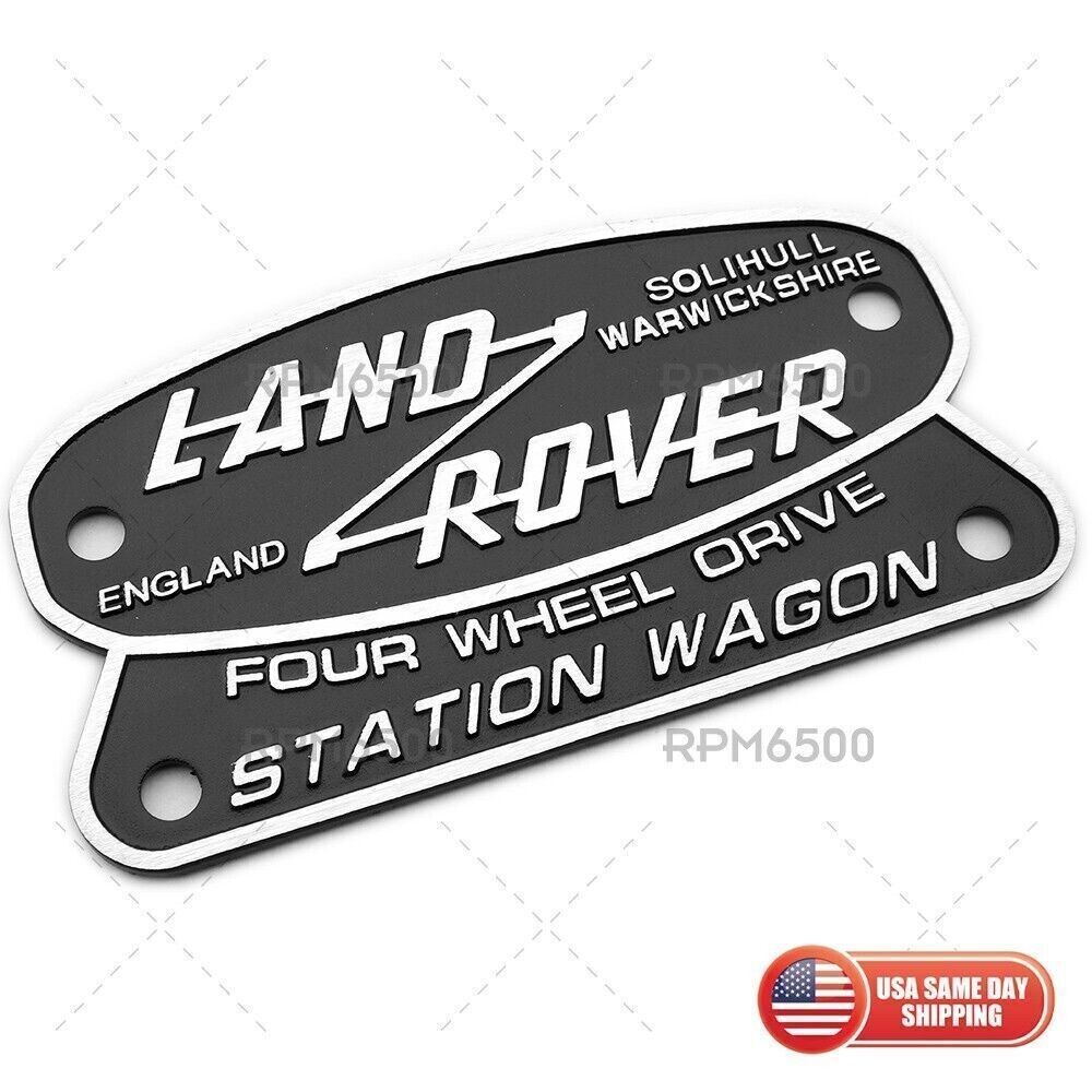 Land Rover Station Wagon Solihull Four Wheel Drive Liftgate Badge Emblem Medal