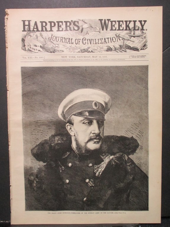 Genuine Journal, Harper's Weekly, No. 1063, May 12,  1877, Grand Duke Nicholas