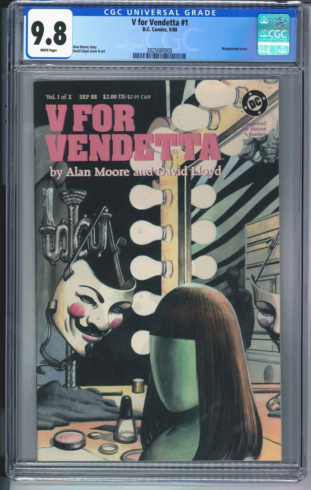V for Vendetta #1   CGC 9.8   White pages  (DC Comics September 1988)