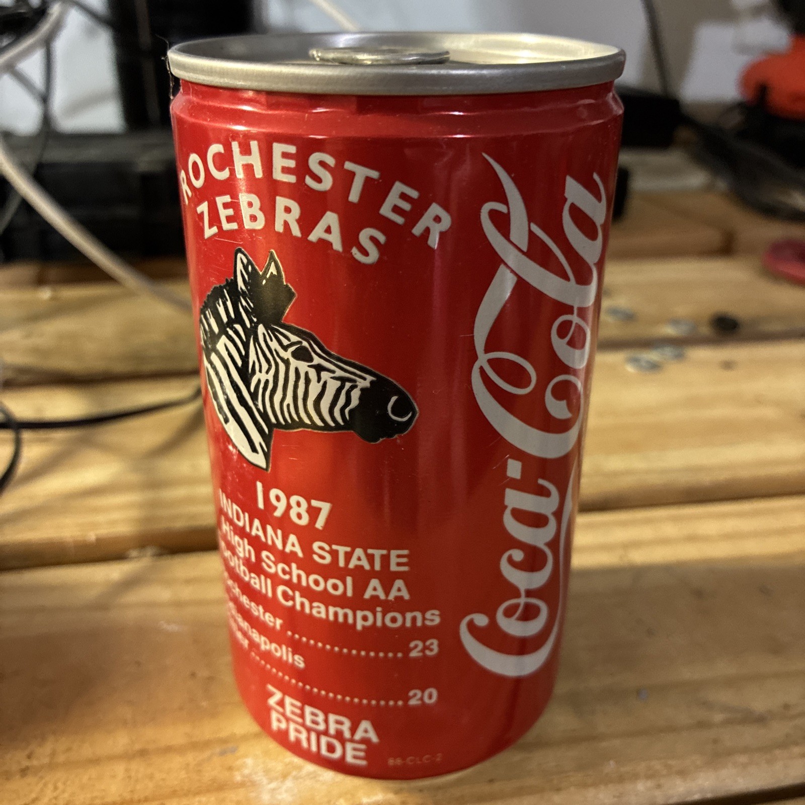 1987 Rochester Zebras Coca Cola Coke Can Indiana 2A Football State Champions