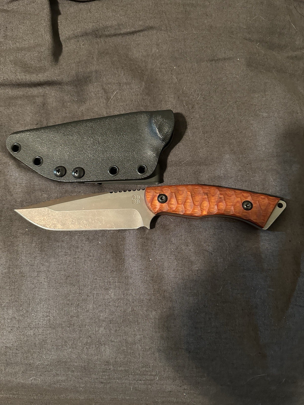 Bergblades Iron Wolf Knife W/kydex Sheath-Ironwood Handle Bergblades Iron Wolf Knife W/kydex Sheath-Ironwood Handle