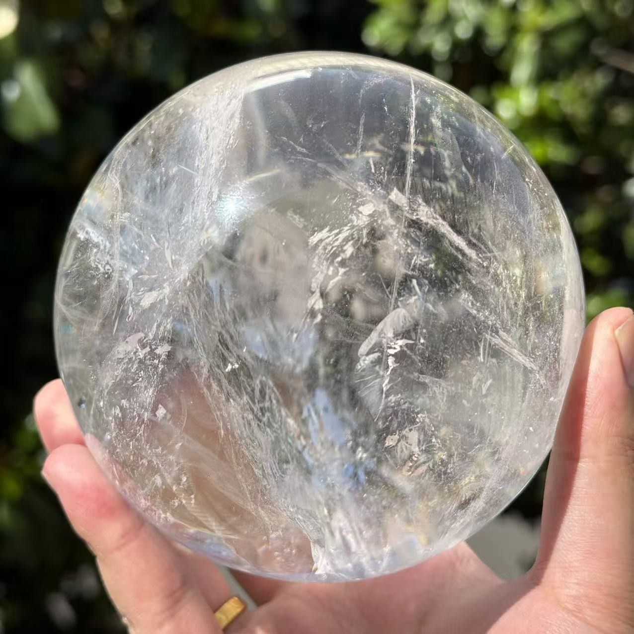 4.7LB A+Top Grade Large Natural Clear Quartz Sphere Crystal Ball Healing Decor 4.7LB A+Top Grade Large Natural Clear Quartz Sphere Crystal Ball Healing Decor