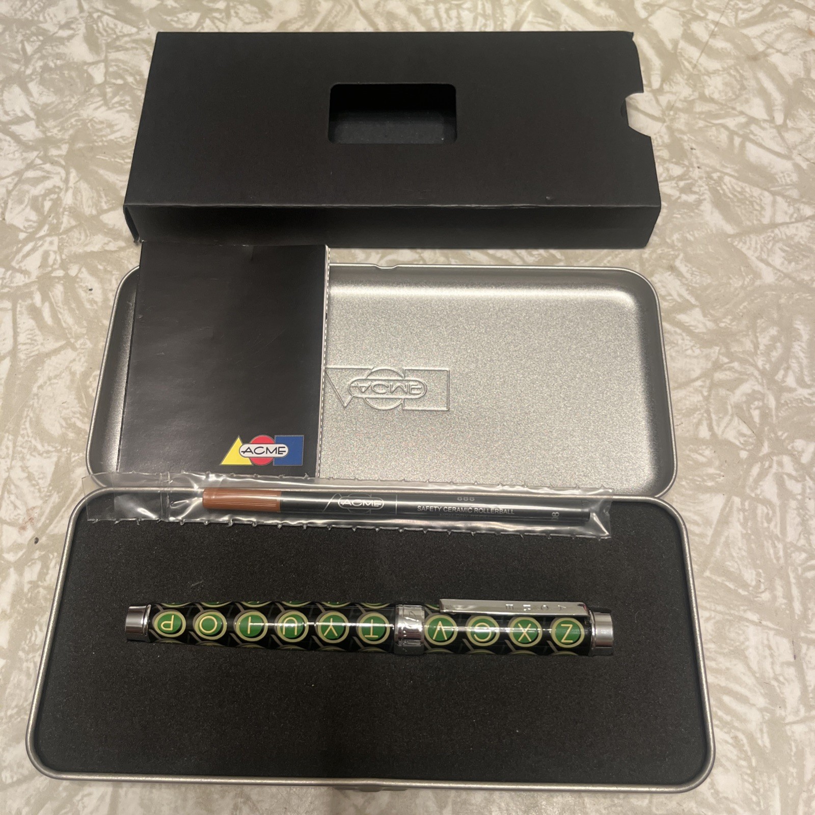 Archived ACME Studio “QWERTY” Roller Ball Pen by Designer MICHAEL DORET -  NEW