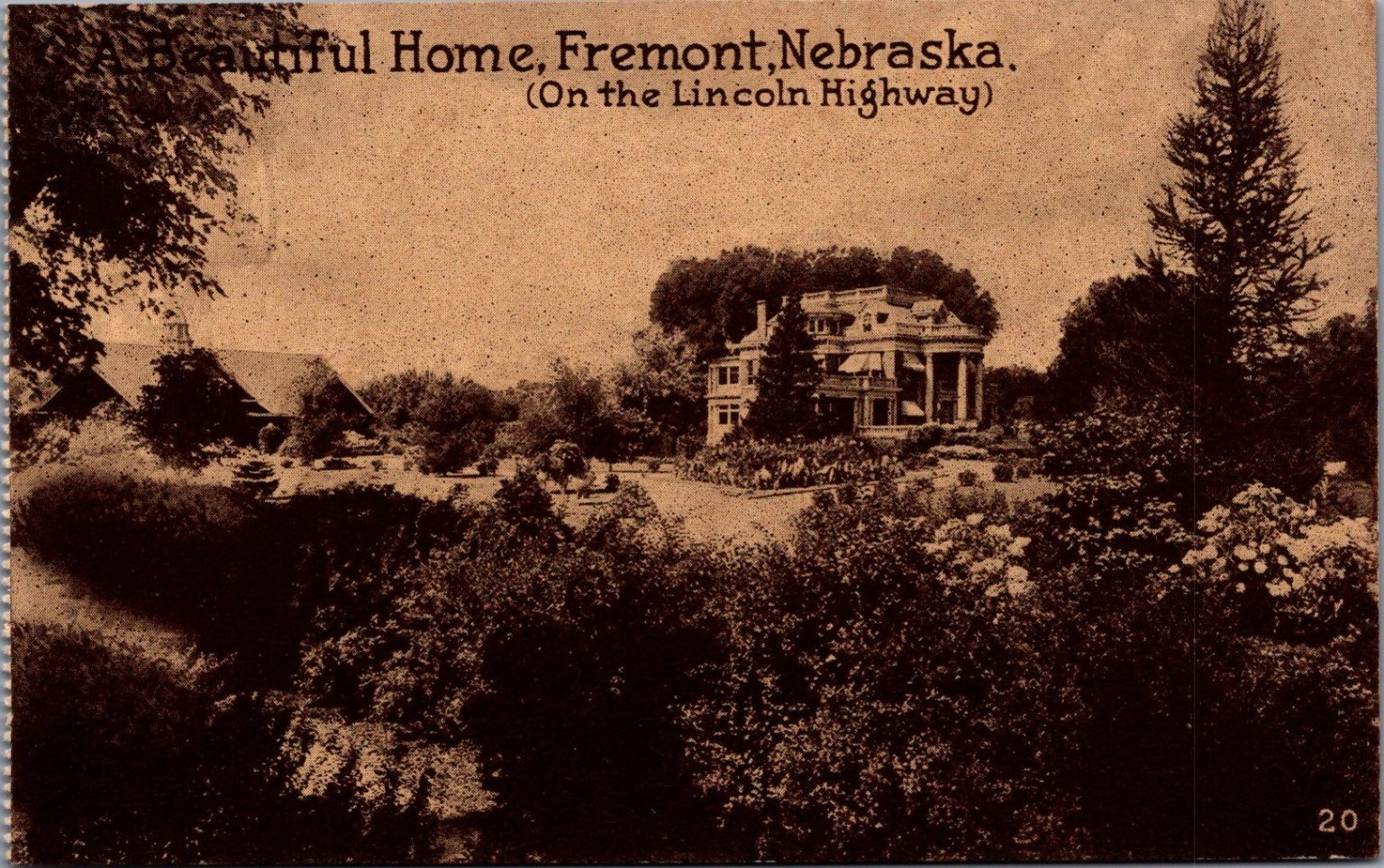 Fremont Nebraska Beautiful Home Lincoln Highway Postcard Hammond Print Fremont Nebraska Beautiful Home Lincoln Highway Postcard Hammond Print