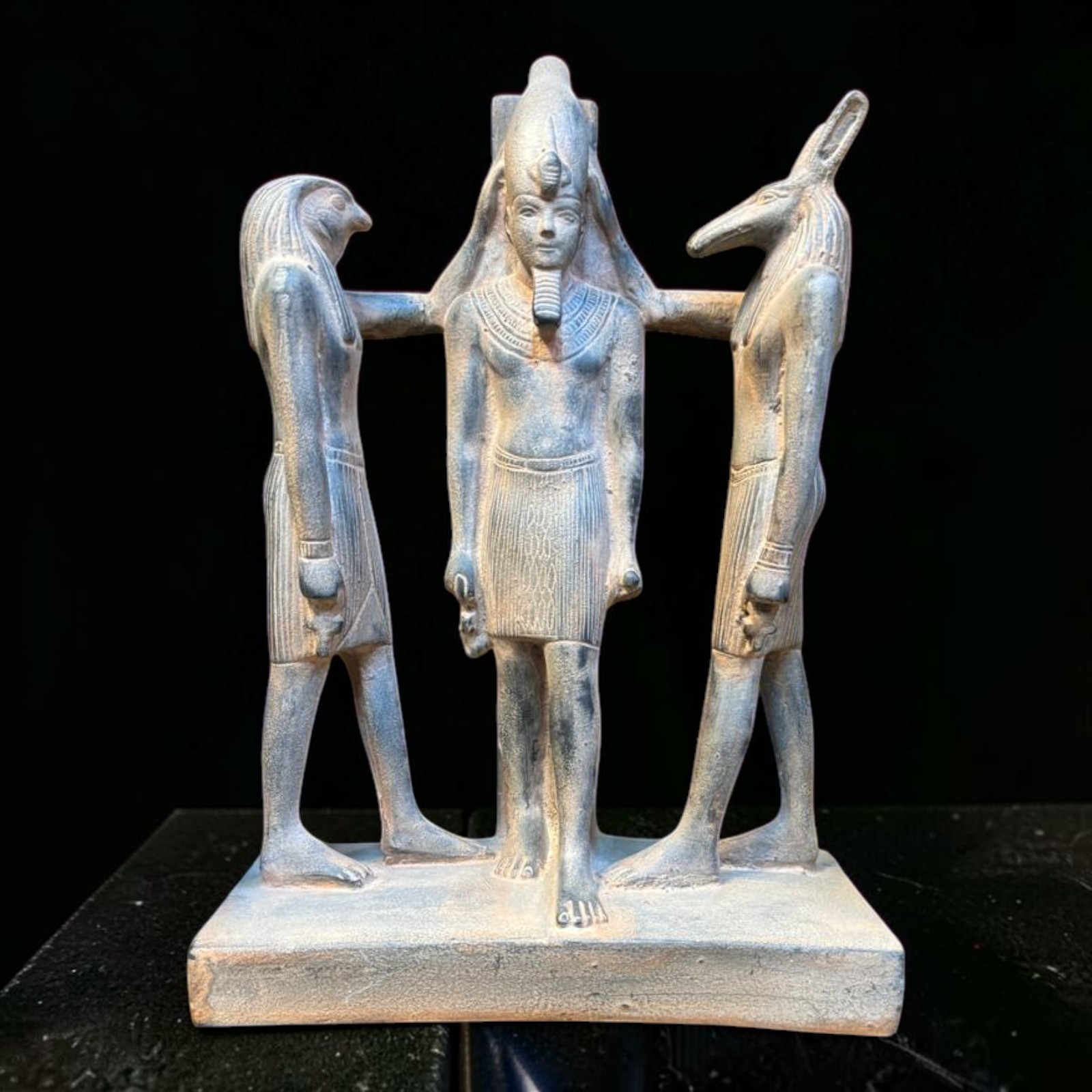 Ancient Egyptian Pharaonic Trinity Rare Statue Antique Pharaonic Mythology BC