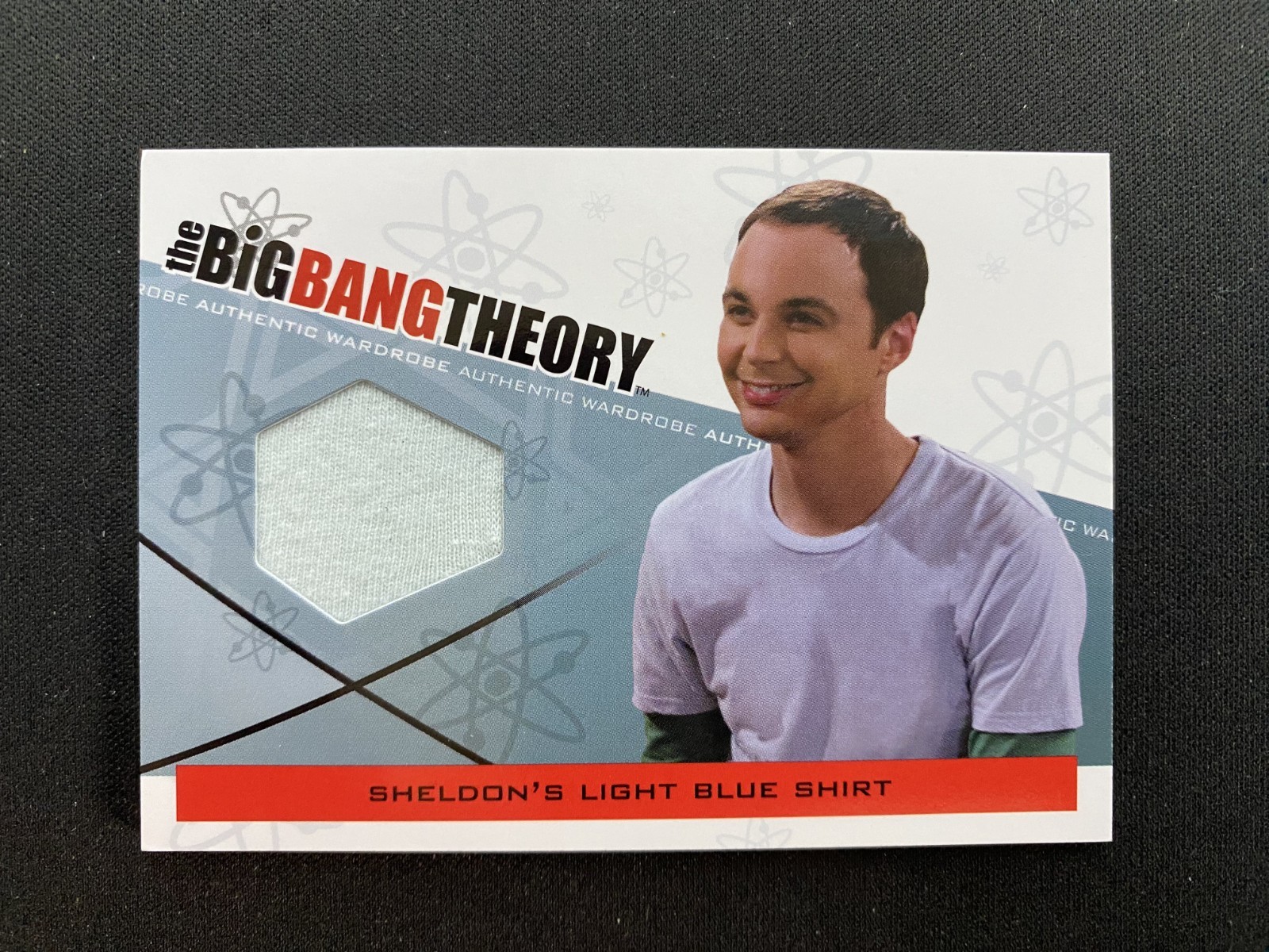 Big Bang Theory Seasons 1 & 2 2012 Wardrobe Card M14 Sheldon's Light Blue Shirt