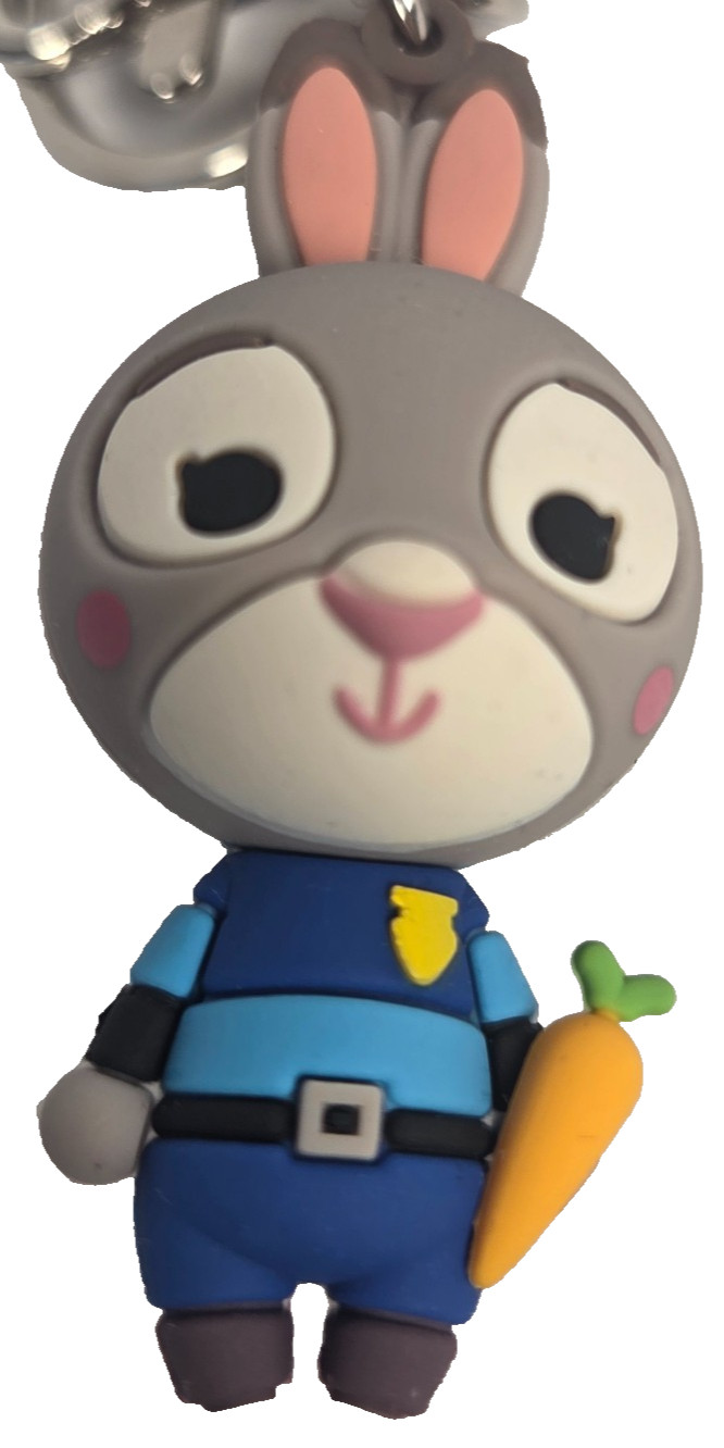 Zootopia Judy Hopps Keychain Disney 3 Inch Bunny Rabbit Police Bag Charm New