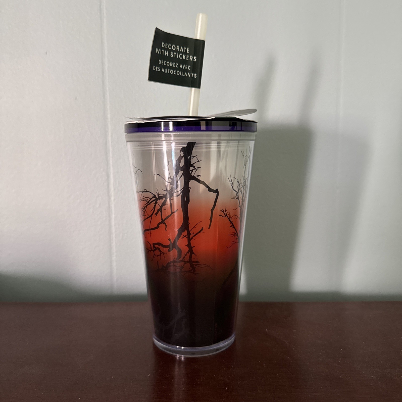 NEW Starbucks Halloween 2022 Raven’s Perch GLOW 16 oz Tumbler + Stickers