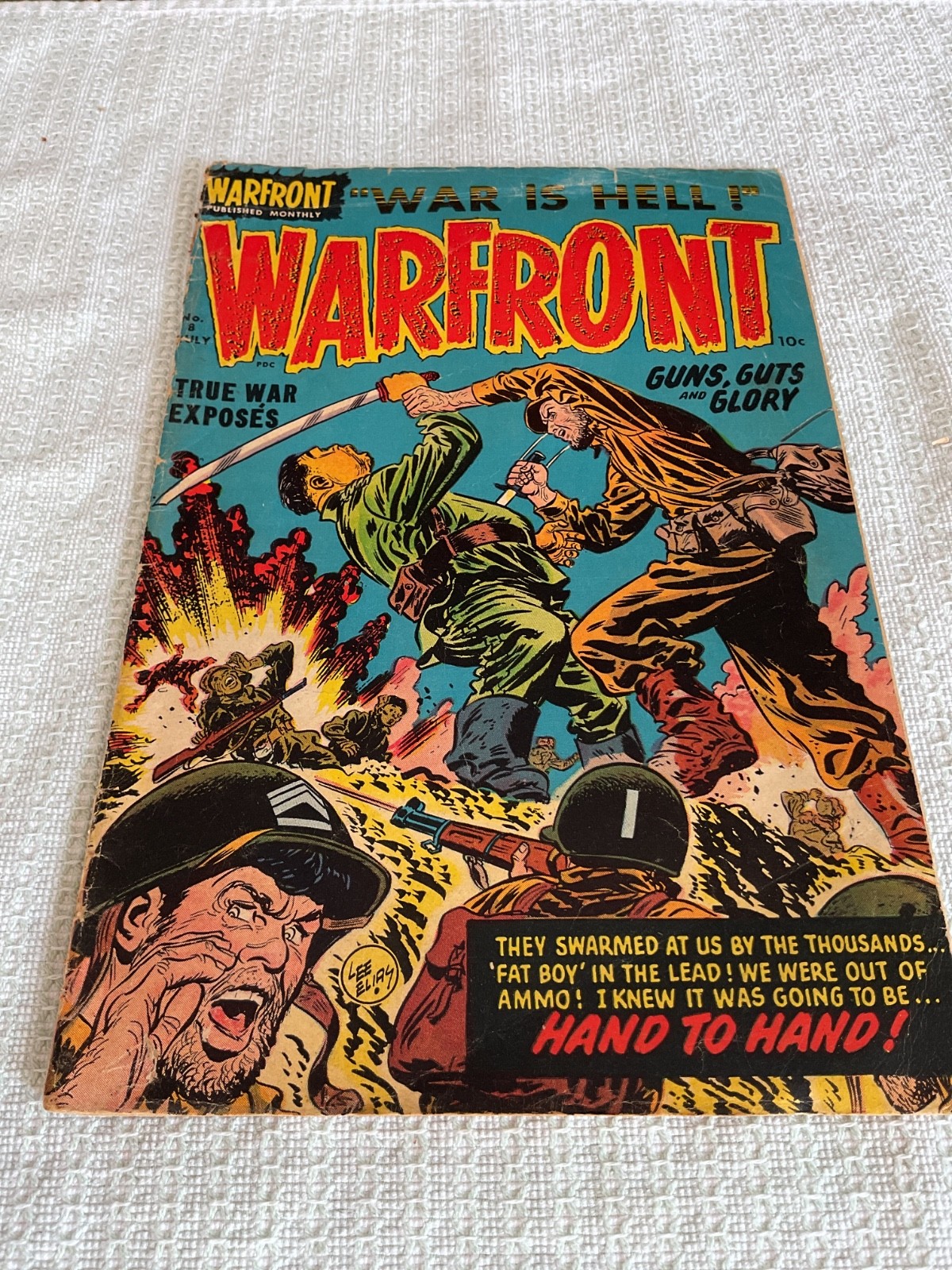 Warfront #8 1952 Harvey Comic Book Guns, Guts and Glory Warfront #8 1952 Harvey Comic Book Guns, Guts and Glory
