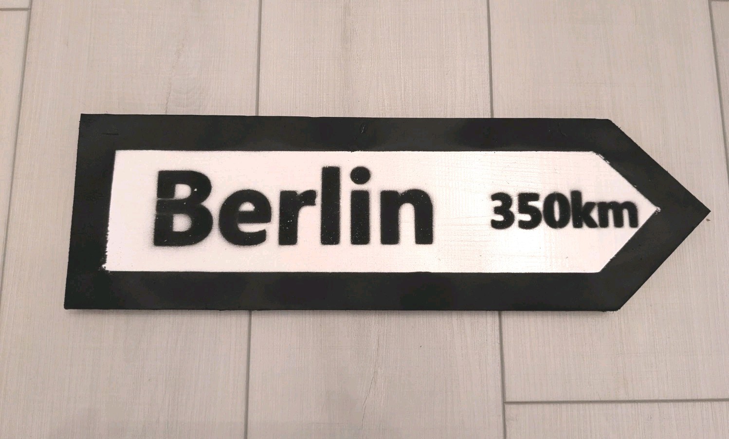 Nazi Germany WW2 Berlin Directional Wooden Street Sign - Handmade Reproduction