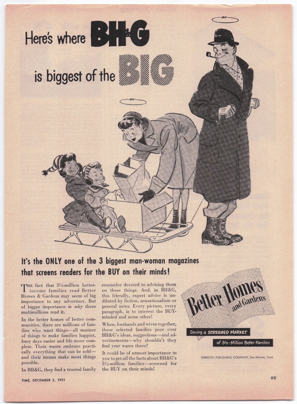 Better Homes & Gardens Magazine Ad 1951 BH&G Mid-Century Advertising Art