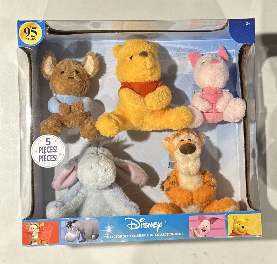 RARE Disney Winnie the Pooh 95th Anniversary Deluxe Collector Set, 5-Piece Set