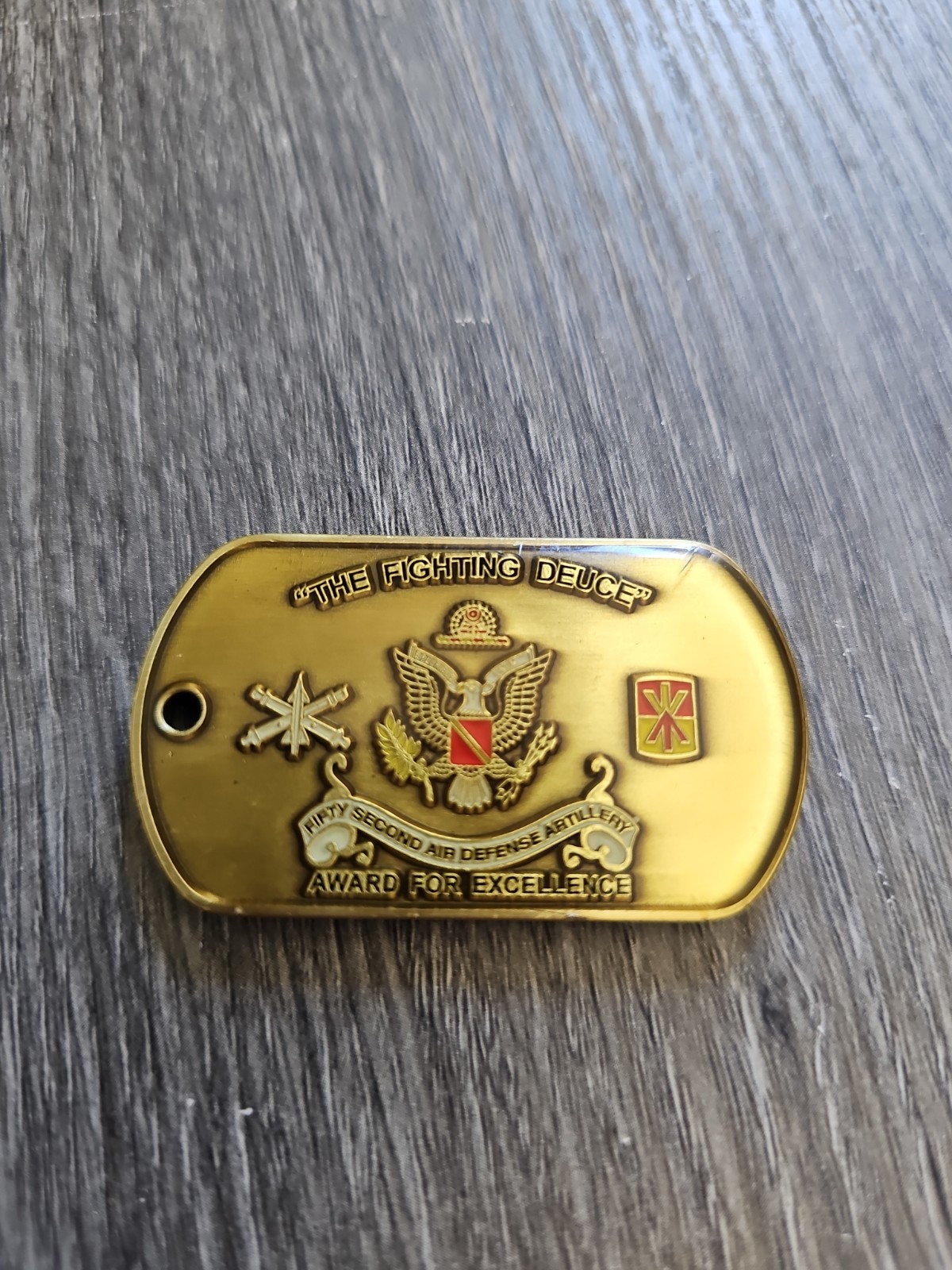 US Army 52nd Air Defense Artillery Fighting Deuce ADA Dog Tag Challenge Coin *h*