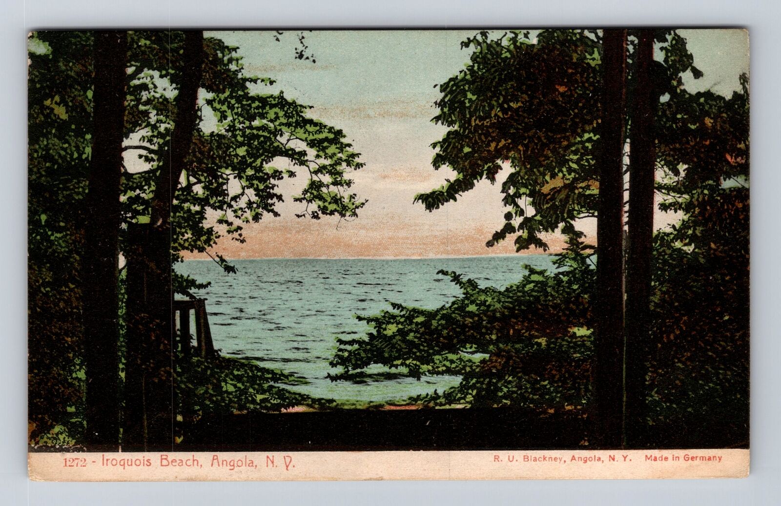 Angola NY-New York, Iroquois Beach, Antique, Vintage c1911 Souvenir Postcard