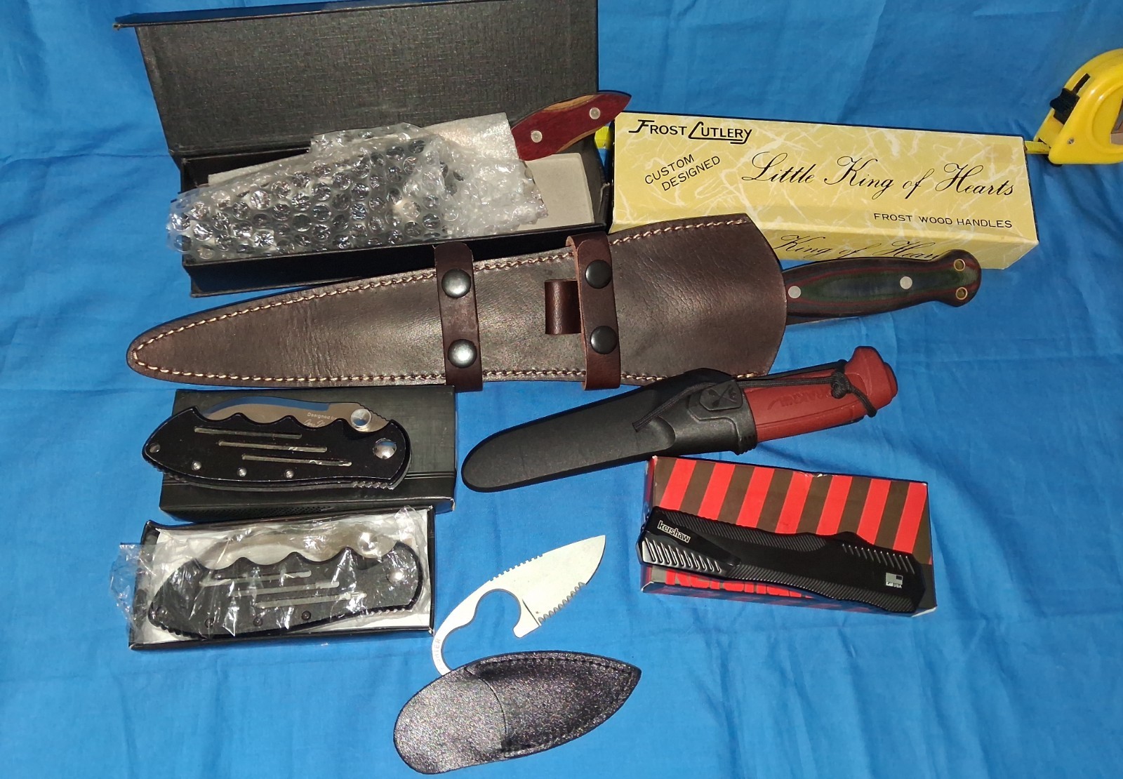 Knife Lot CFK D2,Little King Of Hearts,mtech,Morakniv,Sarco,Kershaw, 8 Total 