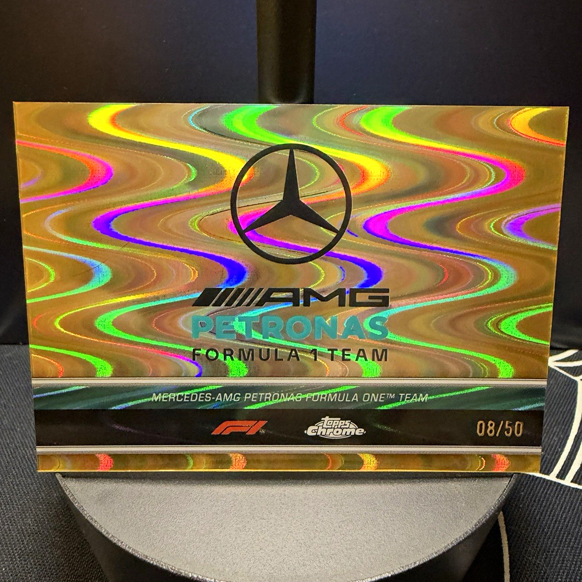 2026 Topps Chrome F1 Mercedes AMG Petronas Gold Wave Refractor /50 #180