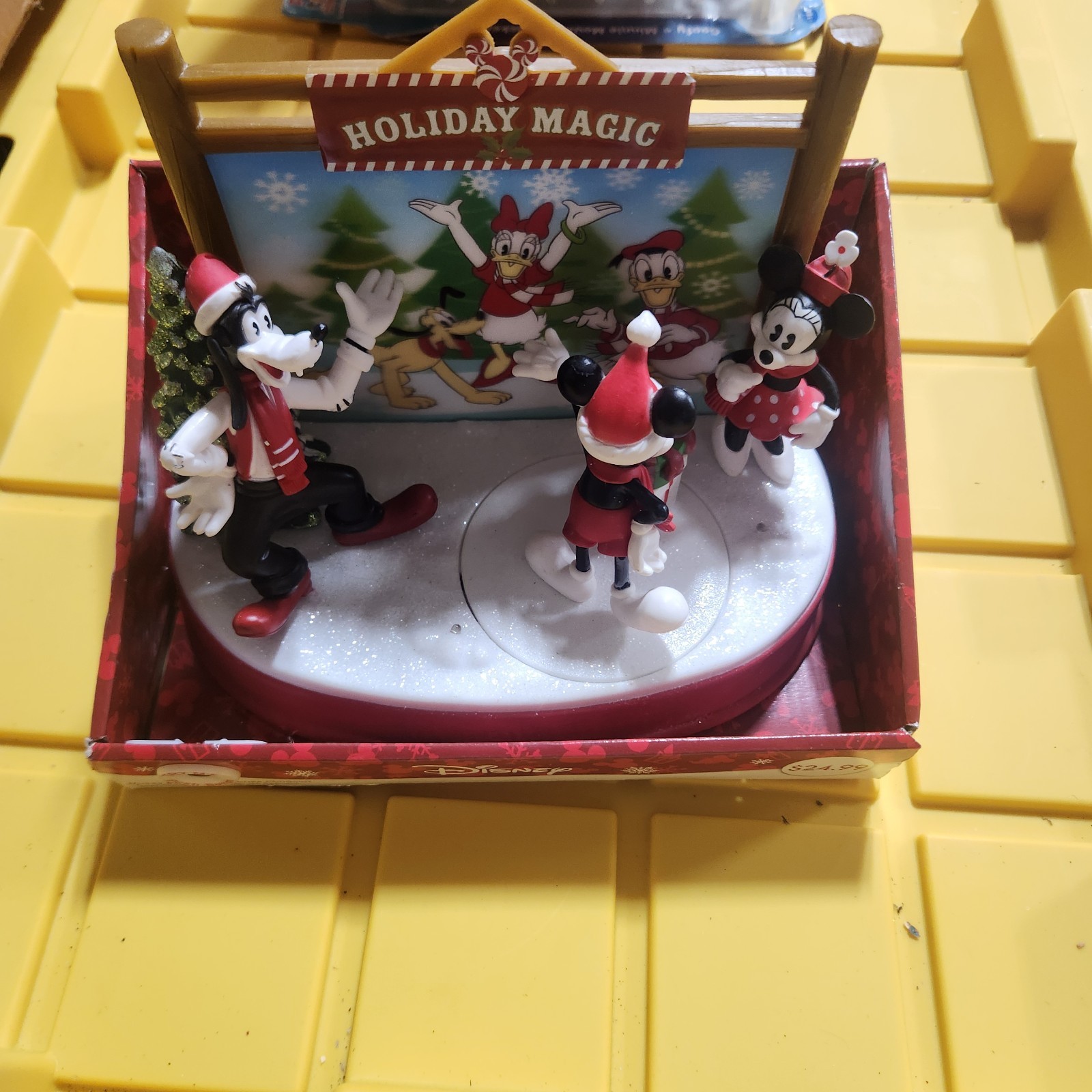 DISNEY RUZ MOTION-LIGHTS ANIMATED MUSICAL MEDLEY MICKEY Goofy CHRISTMAS H79