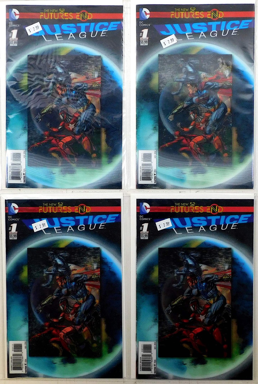 Justice League: Futures End Lot 4 #1 x4 2014 DC Martian Manhunter Comics