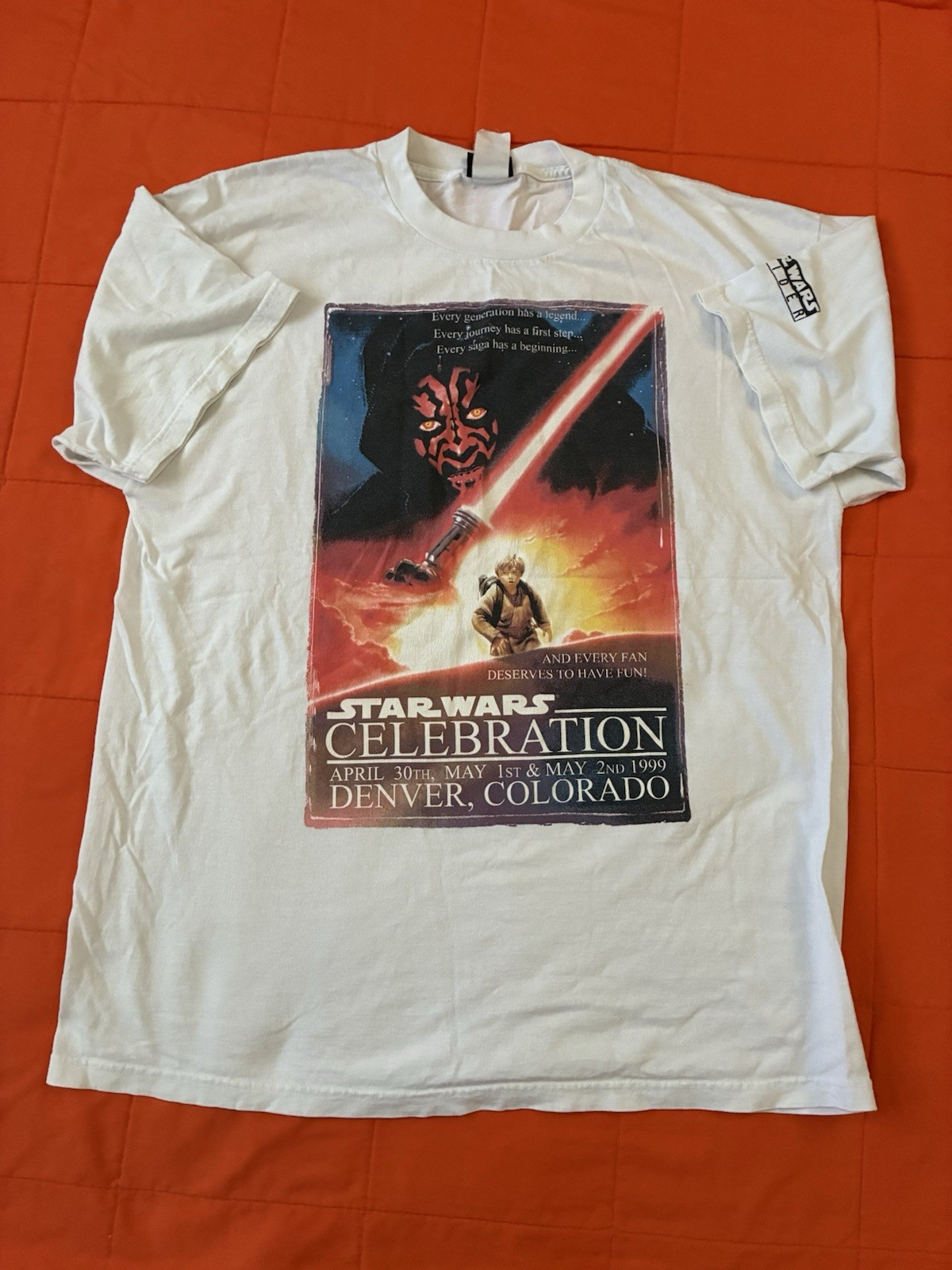 VINTAGE STAR WARS CELEBRATION EPISODE 1 T-SHIRT XL PHANTOM MENACE