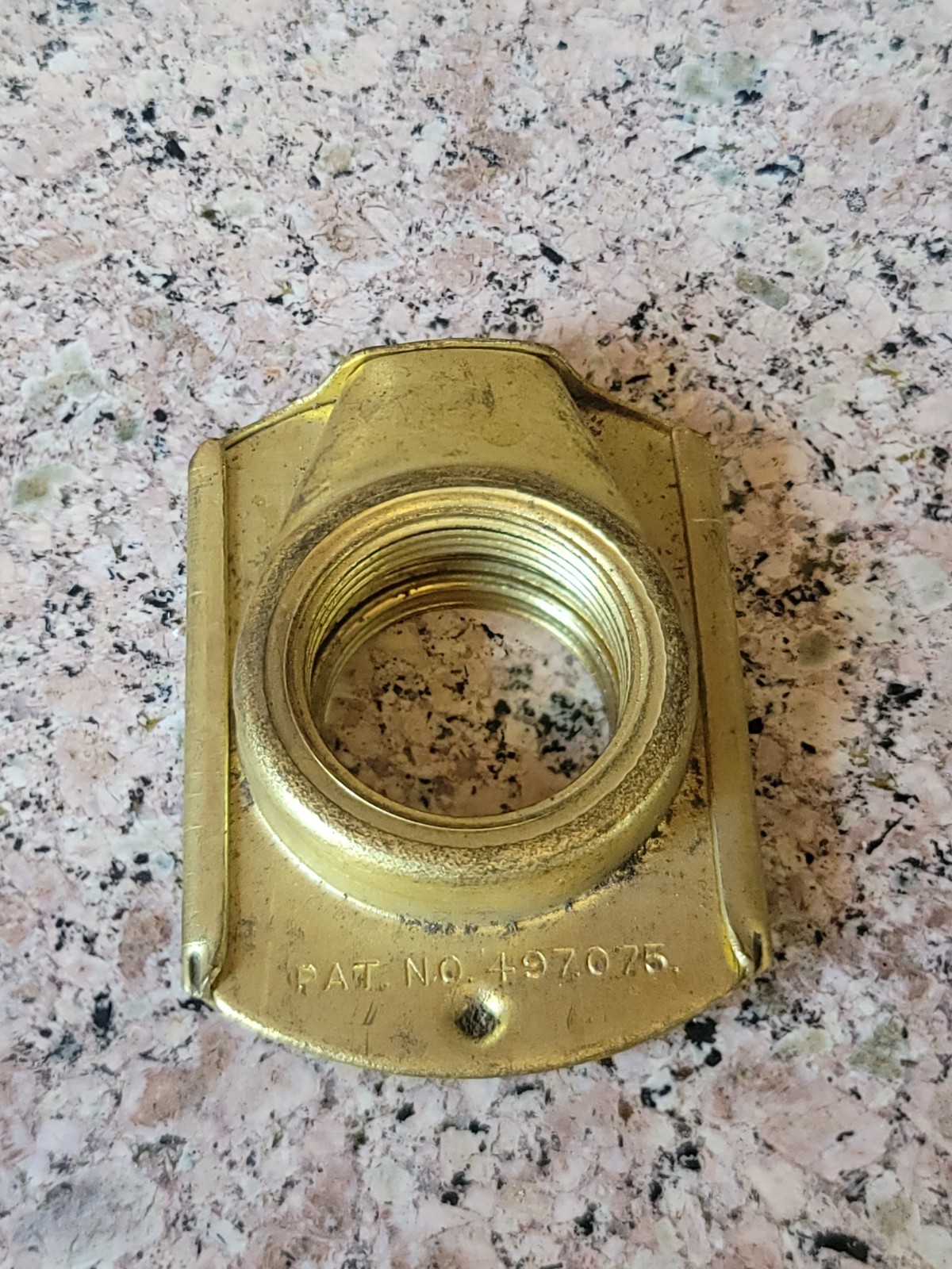 Vintage 19th C. #1 Patented Oil Kerosene Lamp Sliding Brass Fill Aid LOOK