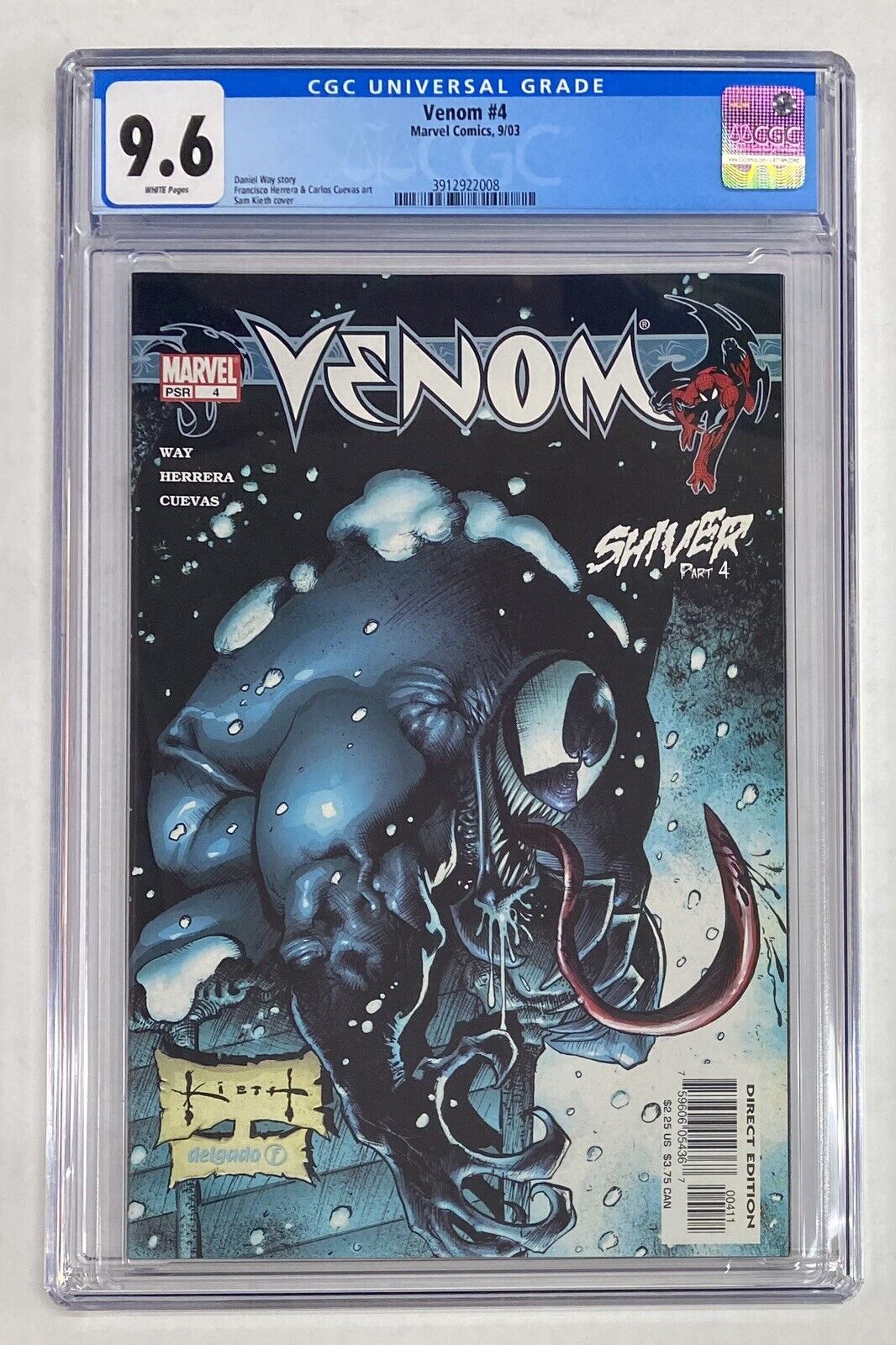 Venom #4 CGC Graded 9.6 Marvel September 2003 White Pages Comic Book Sam Keith