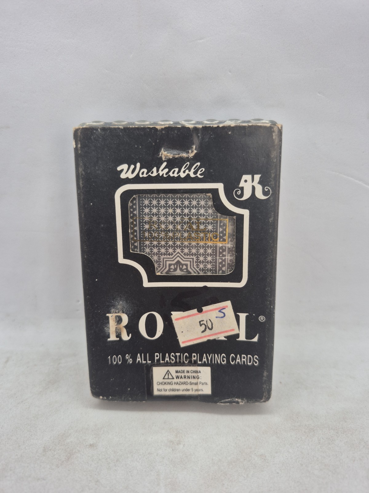 Vintage Royal Deck 100% All Plastic Playing Cards in Hard Black Case Deck Blue