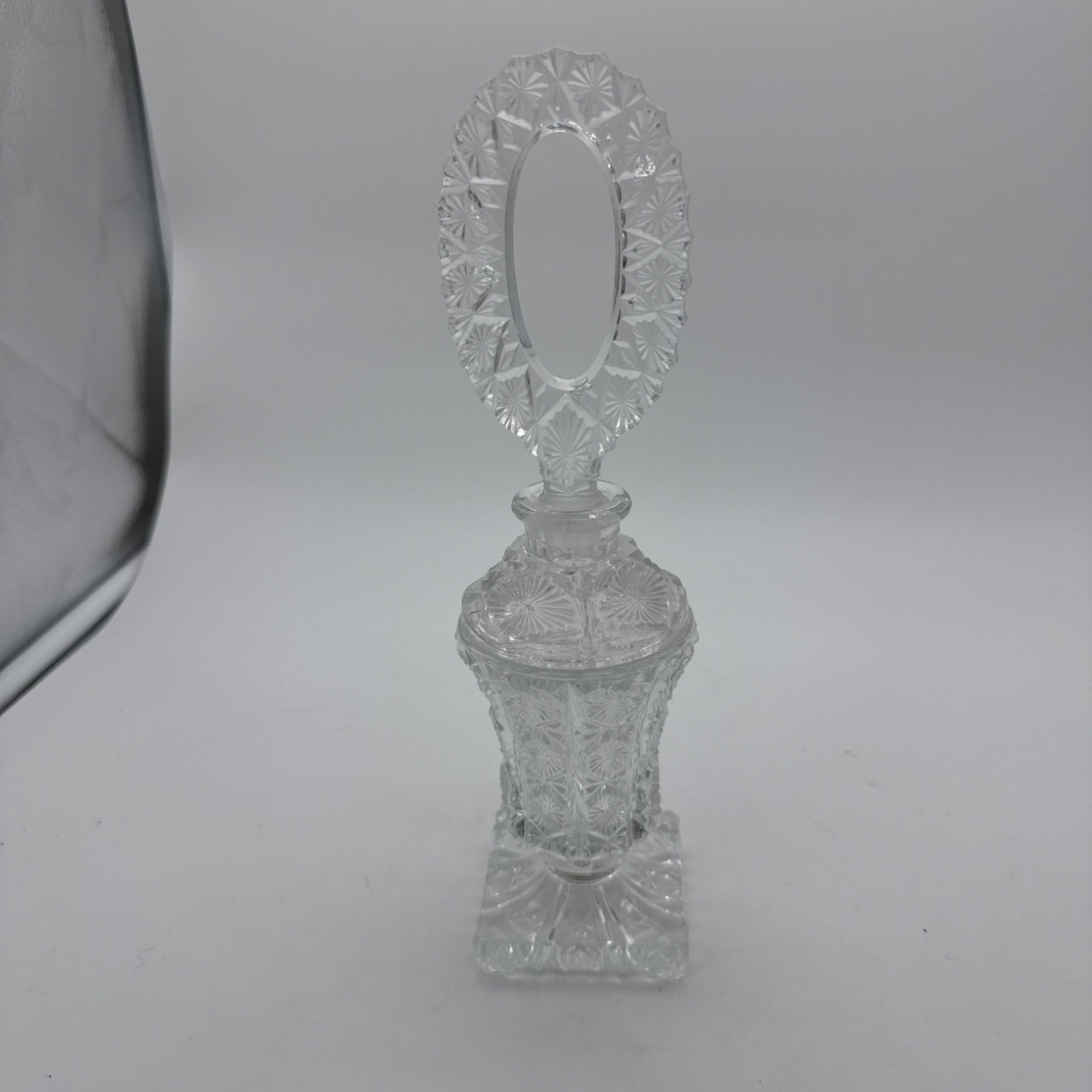 Vintage Paden City Edward Paul No. 9497 Crystal Pressed Perfume Bottle 