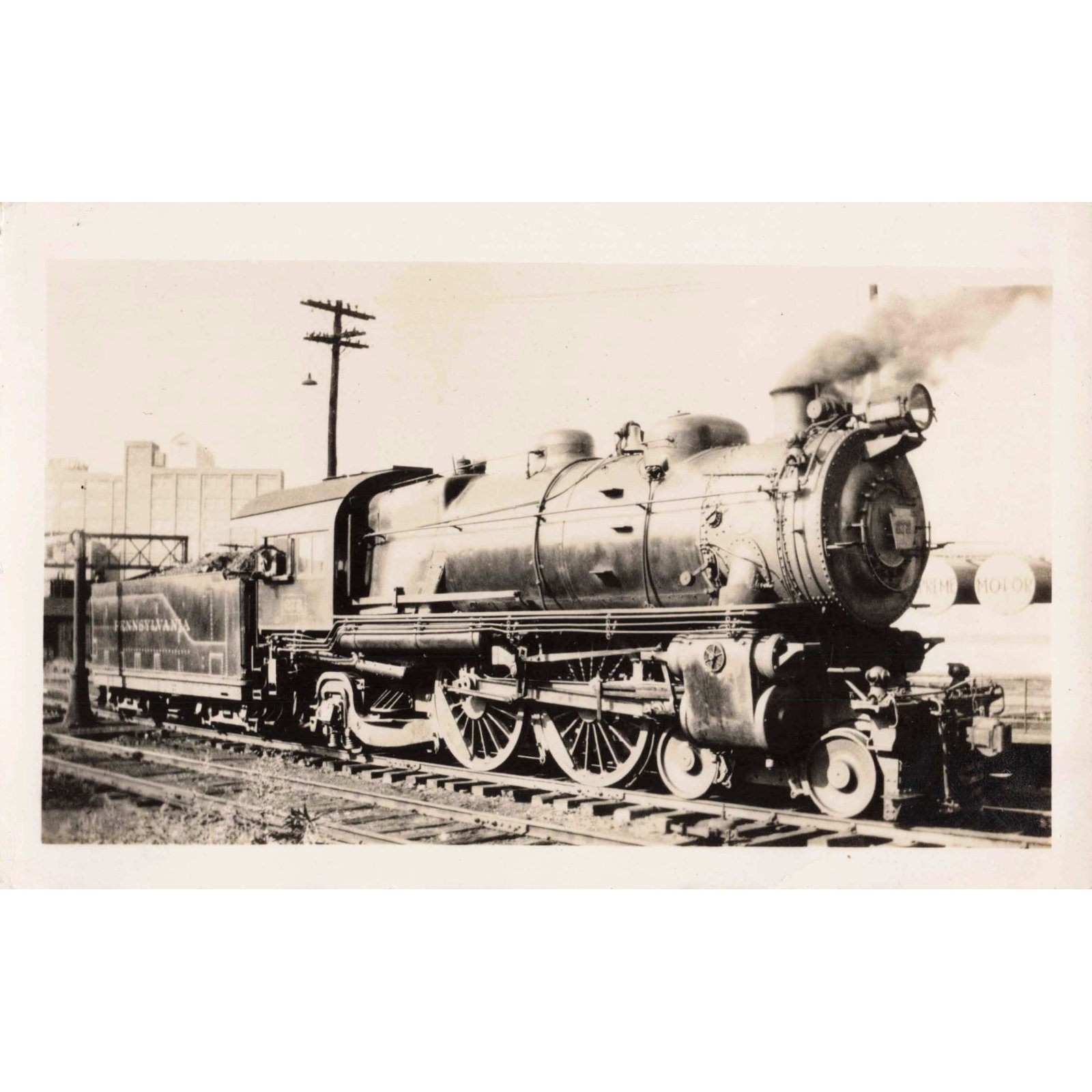 PRR Pennsylvania Railroad 4-4-2 #272 Steam Locomotive Photo Lancaster PA 1941