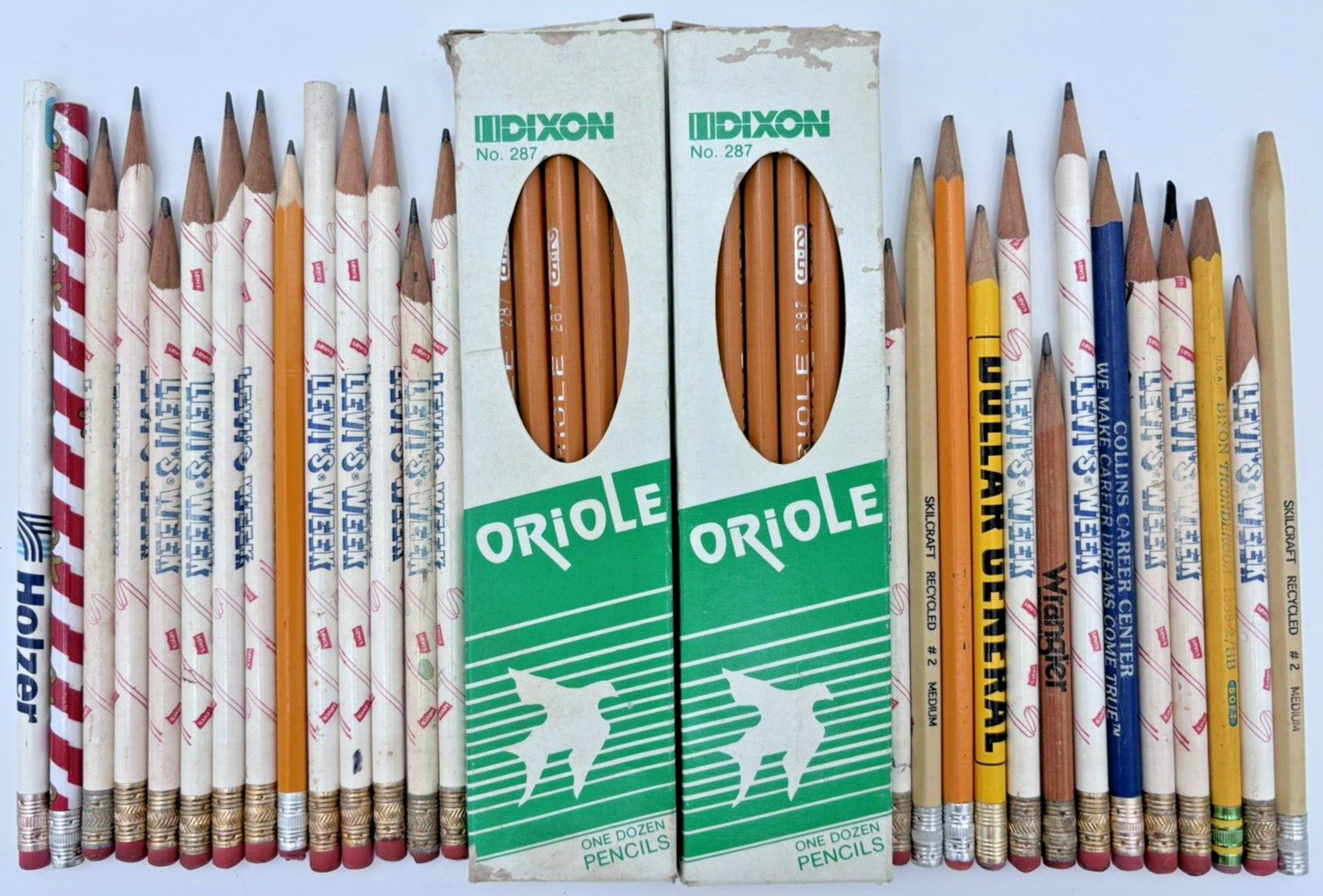 Lot of 50 Vintage Pencils With Dixon Oriole In Original Box Unused 287-2 USA 2HB