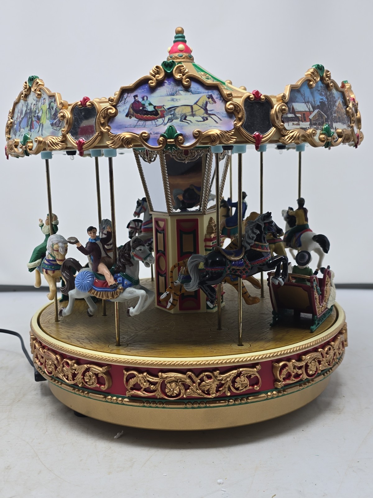 Vtg Mr Christmas Holiday Around The Carousel 1997 Vintage Musical - Tested