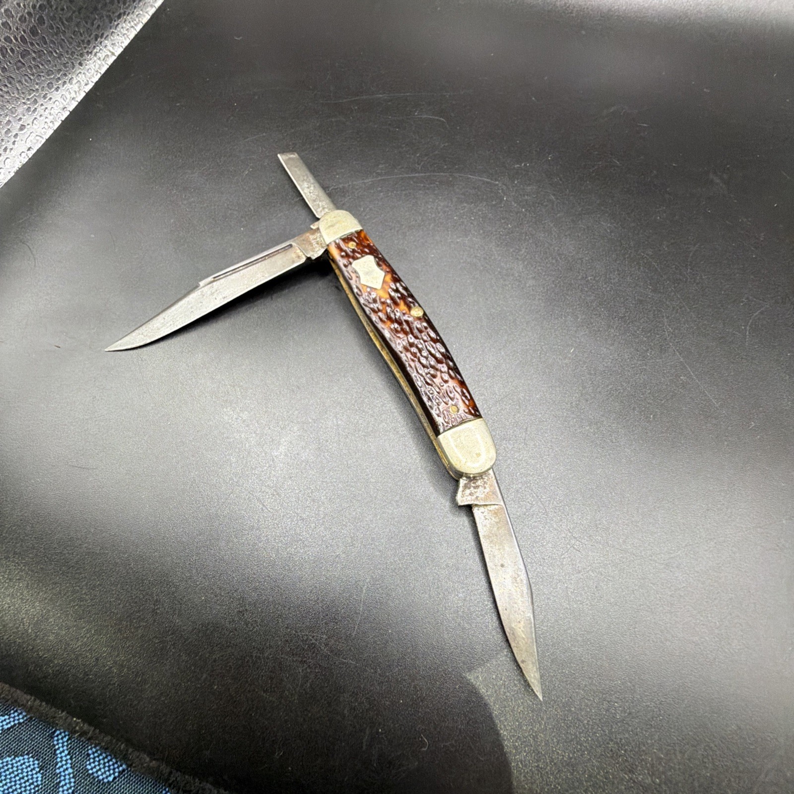 Vintage Western USA 6504 3 Blade Woodcraft Whittler Stockman Pocket Knife Vintage Western USA 6504 3 Blade Woodcraft Whittler Stockman Pocket Knife
