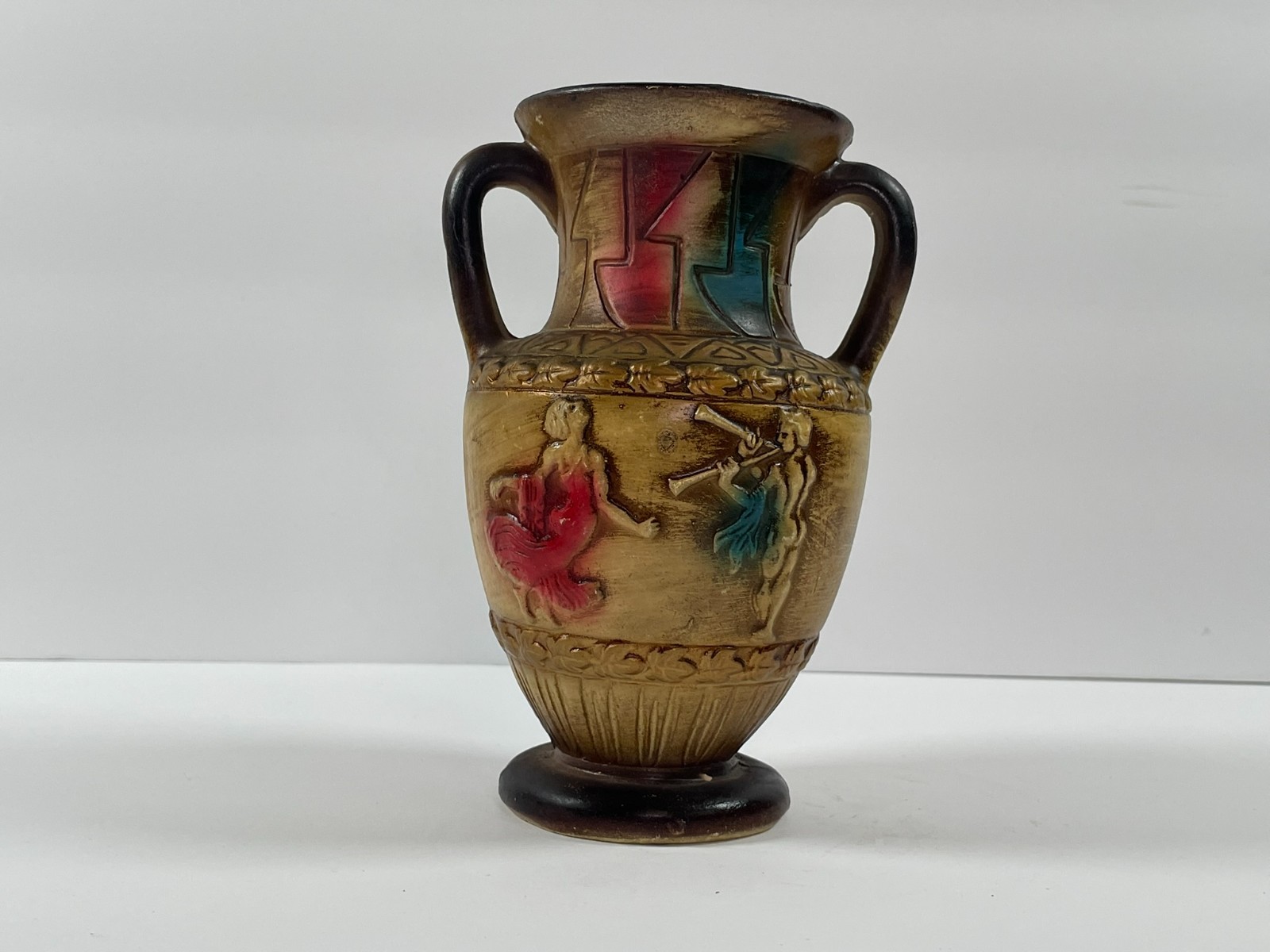 Norleans Japan VTG Roman/Greek Inspired Double-Handled Vase 7\