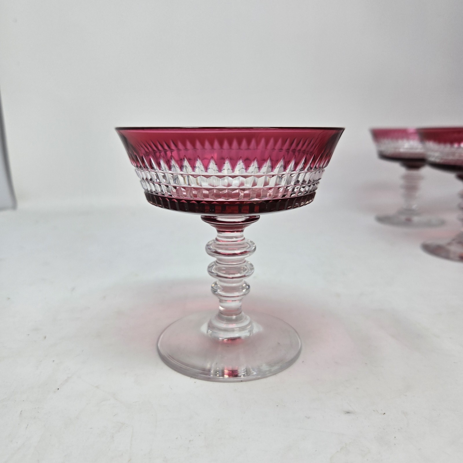 Dorflinger / Val St Lambert Renaissance Cranberry Sherbet or Champagne Glass