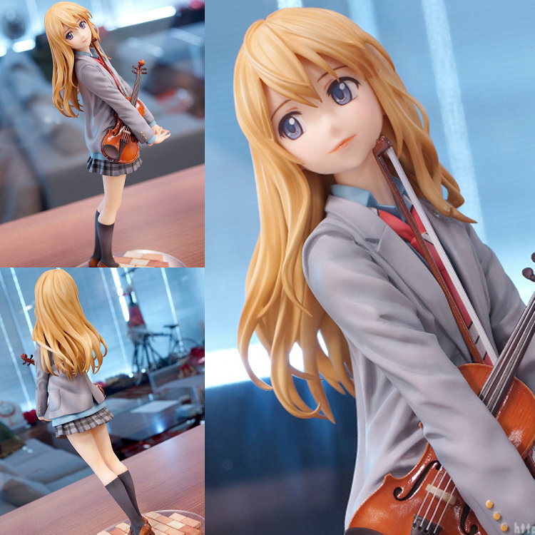 Anime Your Lie In April Miyazono Kaori Cosplay PVC Figure Statue  20CM