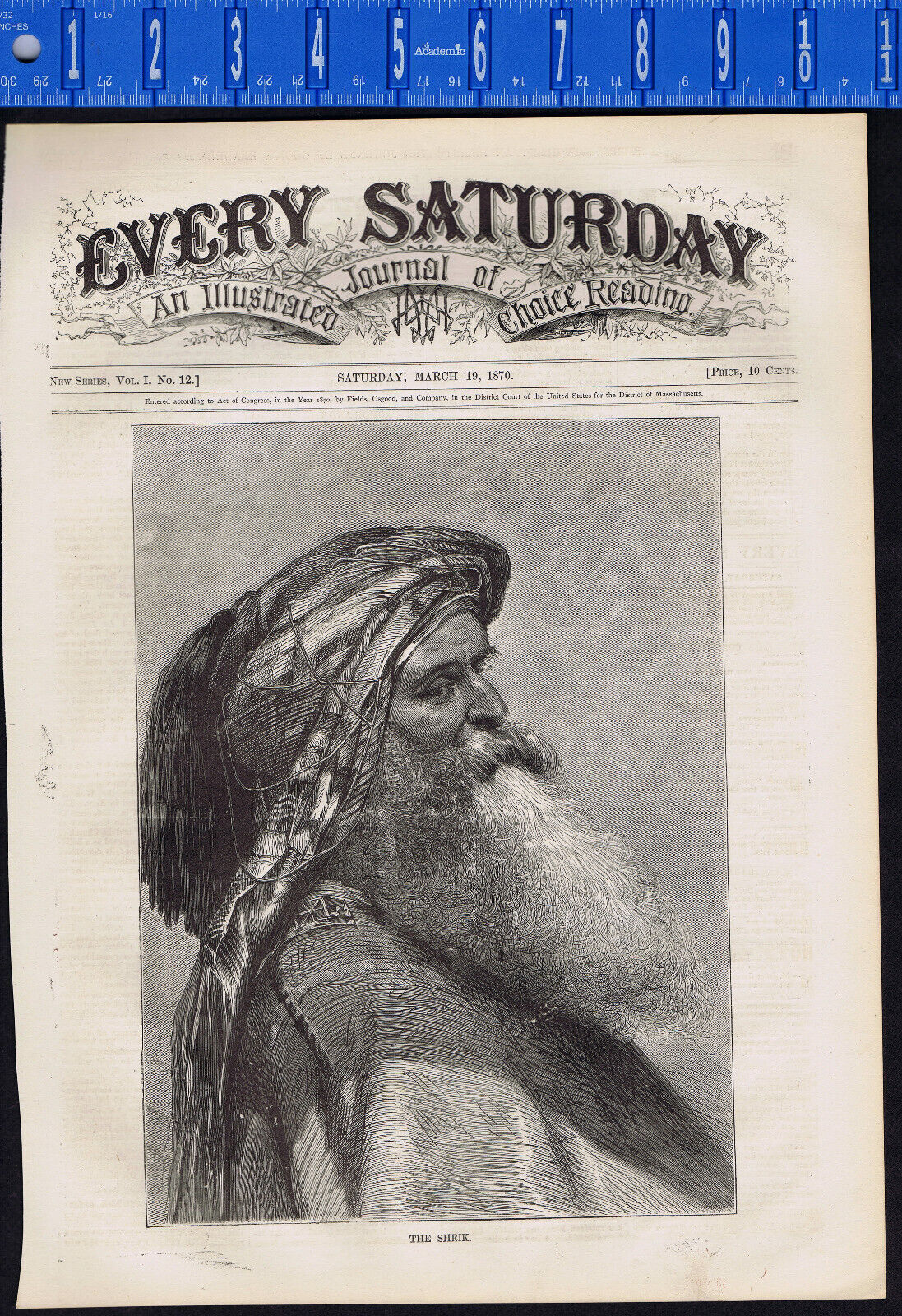 The Sheik by Carl Haag -Charles Dickens' Edwin Drood, Every Saturday, March 1870