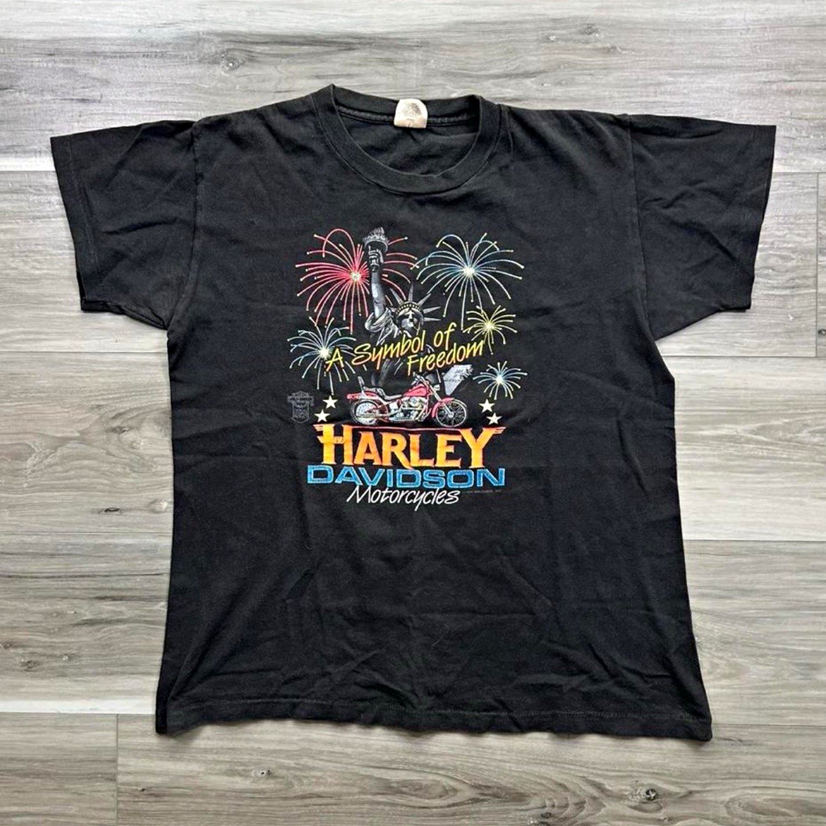Vintage 80s Harley Davidson Milwaukee T Shirt M Signal Single Stitch Liberty 85