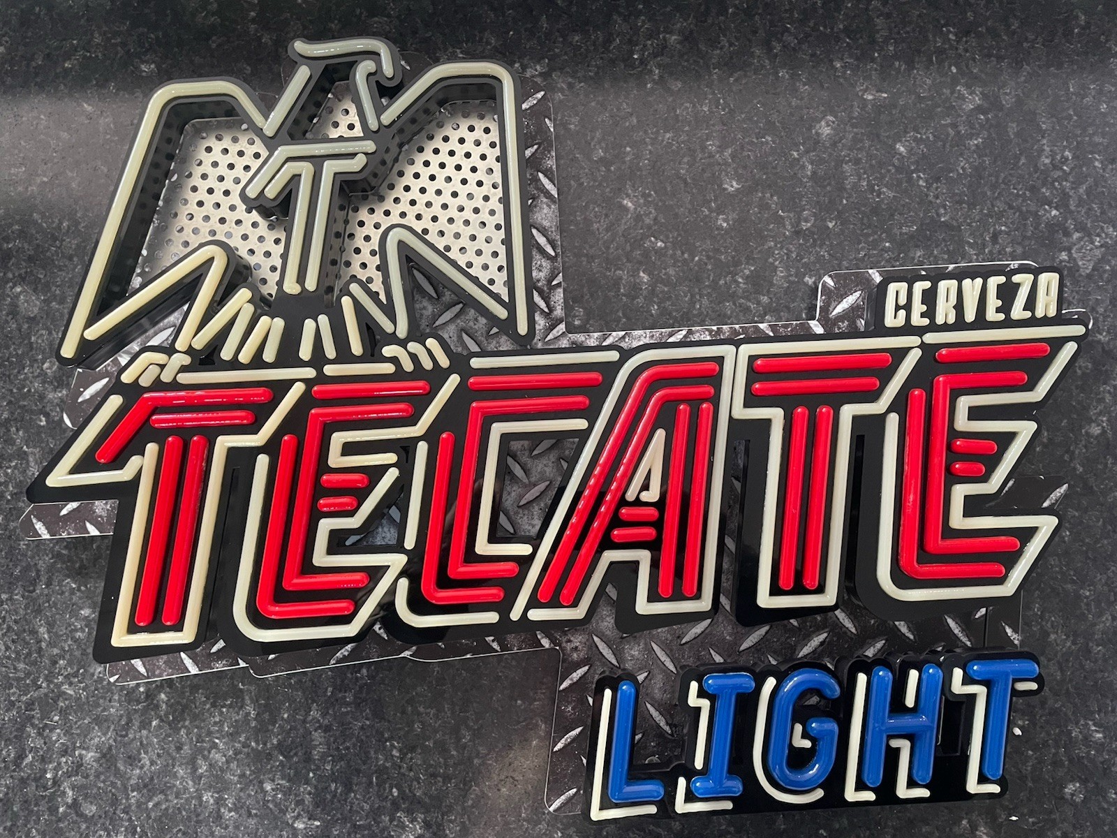 Tecate Light Mexican Cerveza LED Beer Sign NEW 28” X 21” 