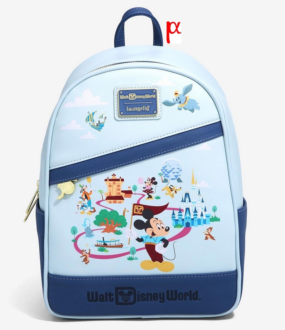 Loungefly Walt Disney World Mickey & Minnie Mouse Friends Parks Day Backpack LE