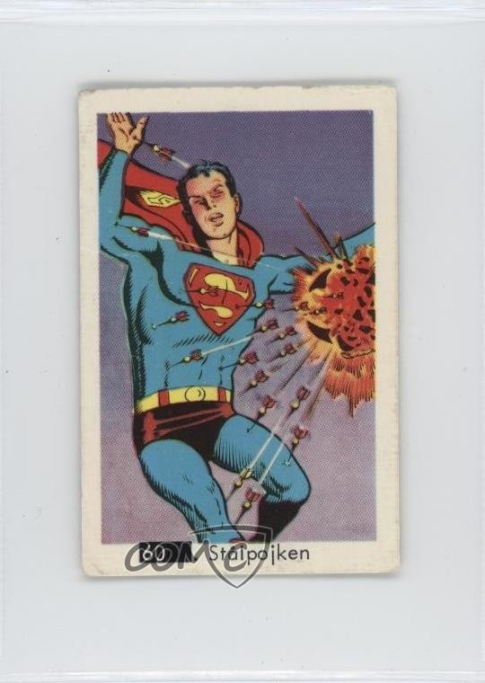 1968 Dutch Gum White Number in Black Box Set Stalpojken Superboy #60 0sm7