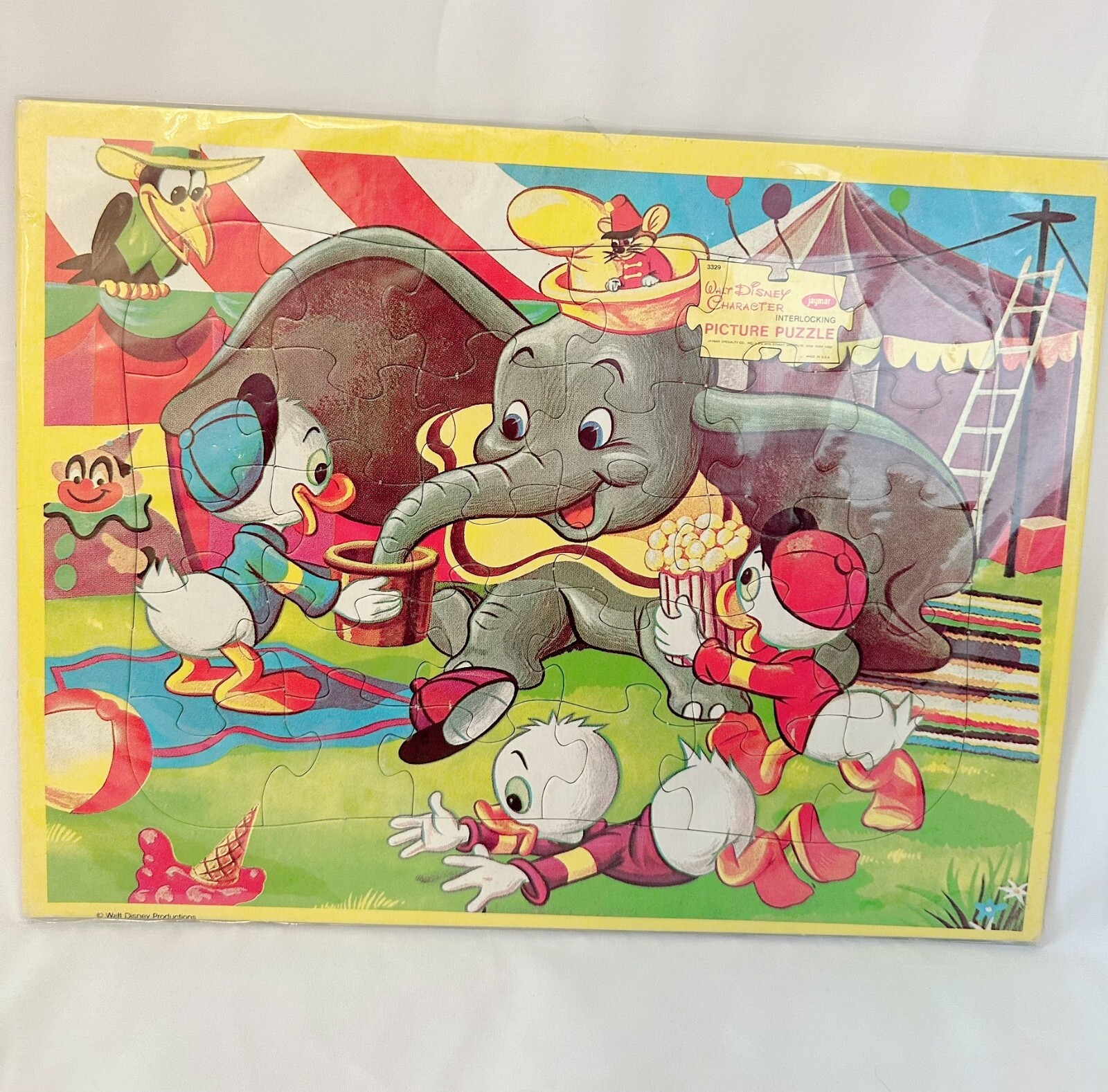 1960s Jaymar Dumbo Disney Frame Tray Puzzle No 3329 30 Pc Vintage Toy