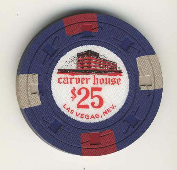 Carver House Casino Las Vegas Nevada $25 Chip 1961