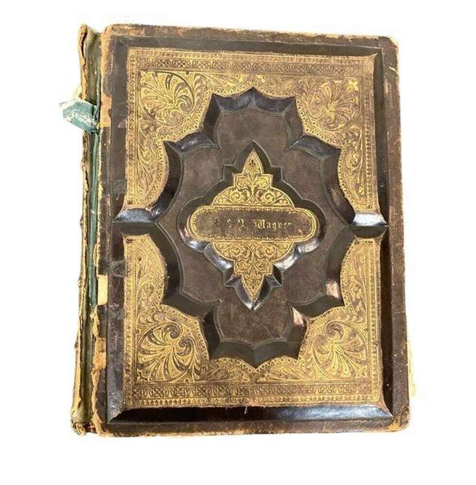 Rare Antique Family Holy Bible - C.G.G. Paine Detroit 1883 - Vintage Family Reco