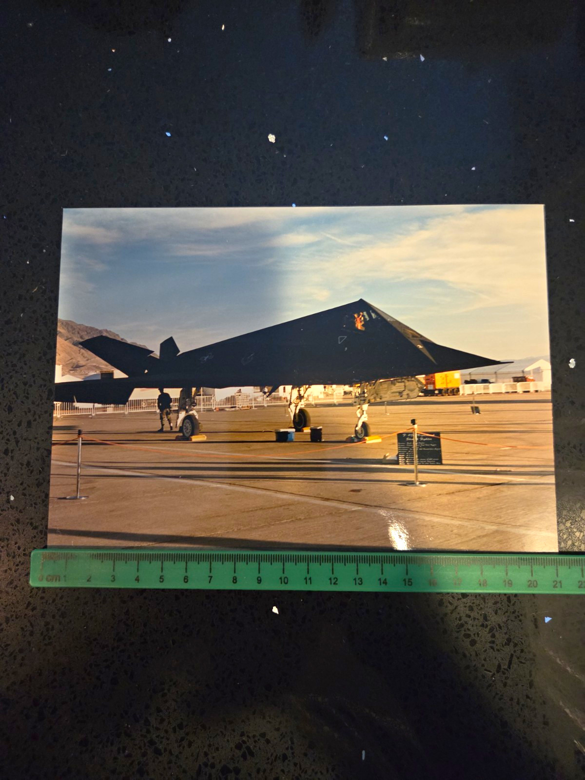 : Vintage F-117A Nighthawk Stealth Fighter Photo Las Vegas Nellis AFB 1990s 8x10