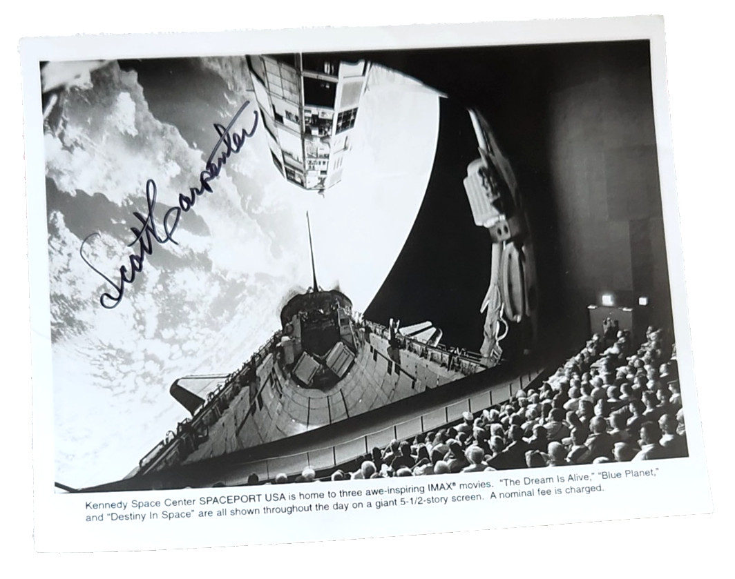 Scott Carpenter Autographed Photo at Kennedy Space Center Spaceport USA 8\