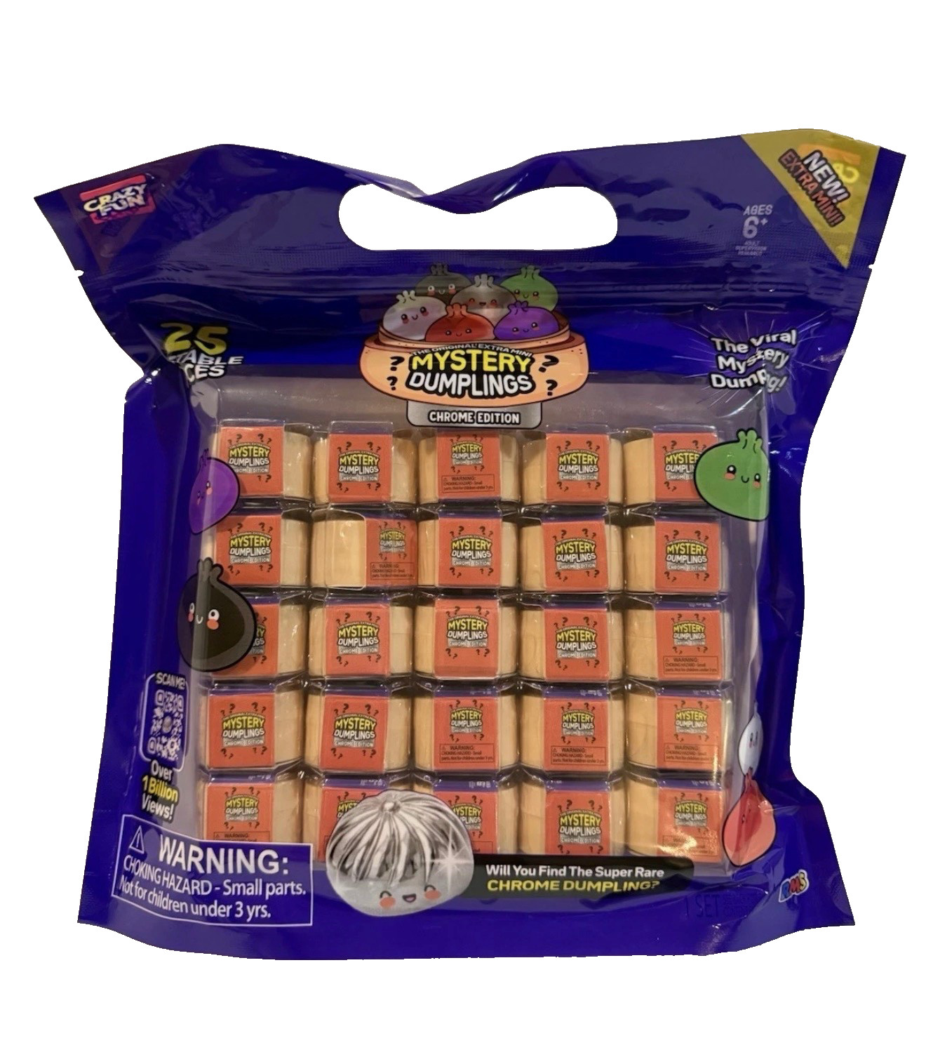 RMS Crazy Fun Extra Mini Mystery Dumplings Chrome Edition 25 Pack NEW Halloween