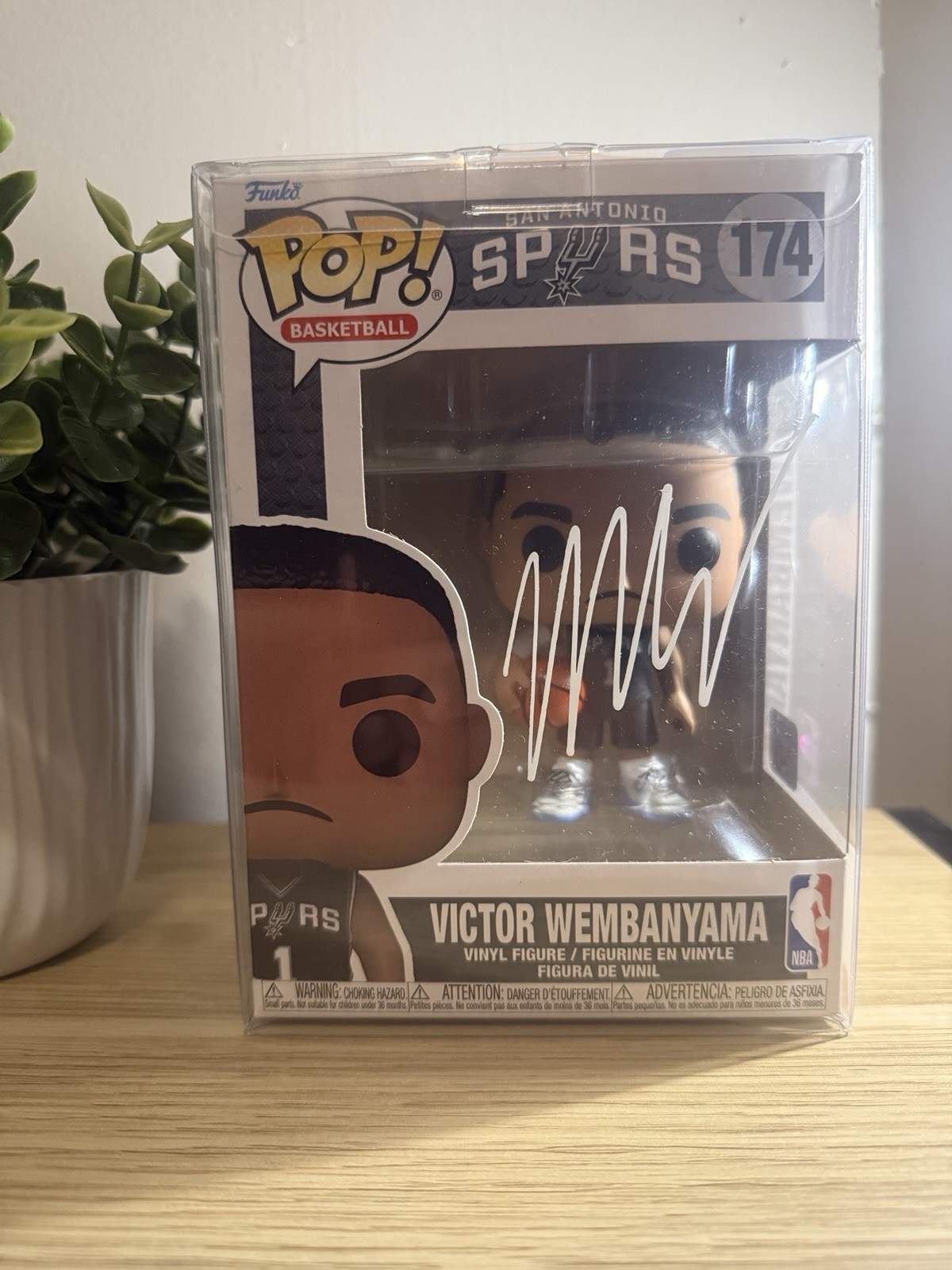 Victor Wembanyama Signed Funko Pop #174 San Antonio Spurs Autograph COA