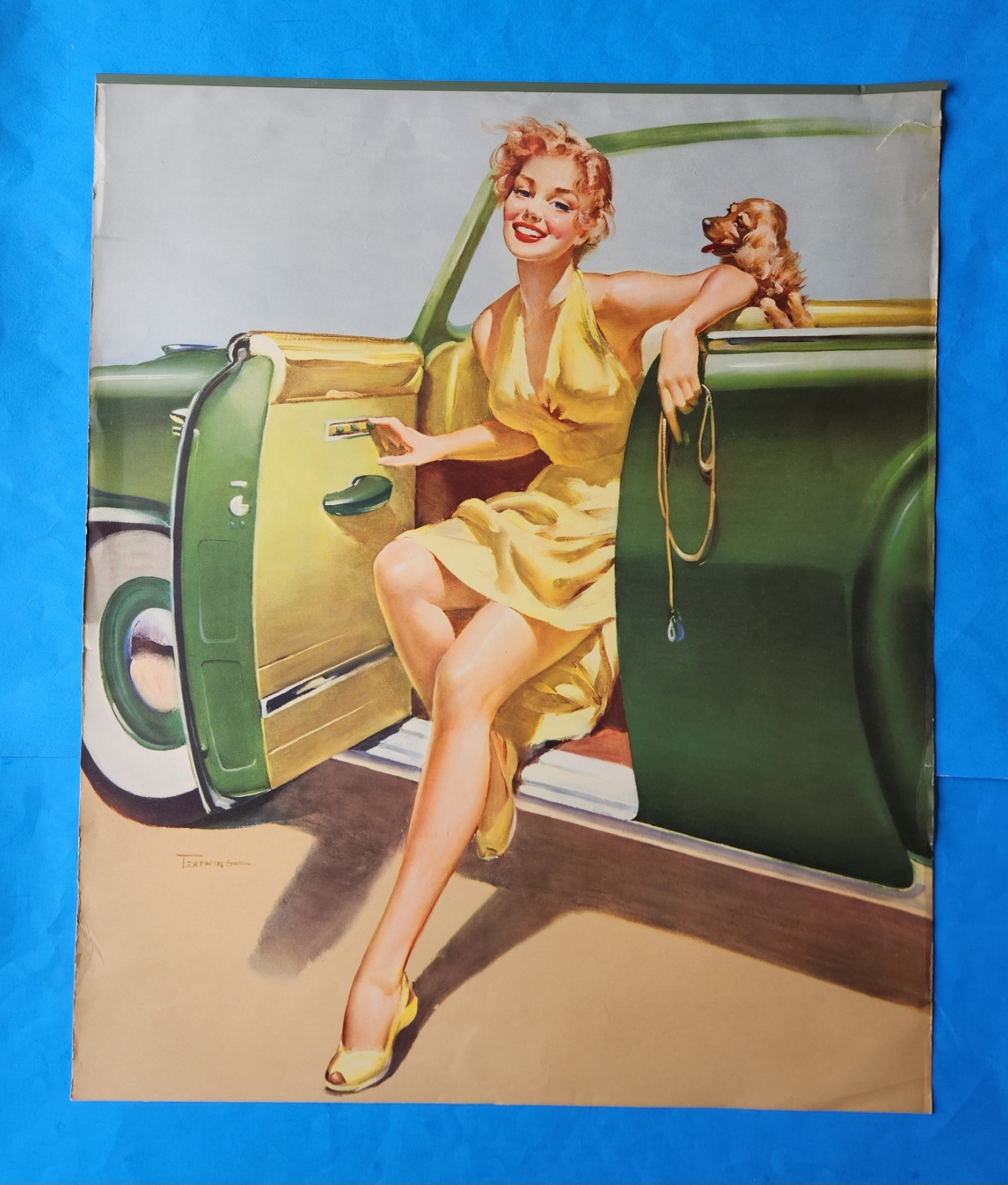 **RARE**  1954 Howard Terpning DITZLER Pin-up Calendar Top PPG Vintage